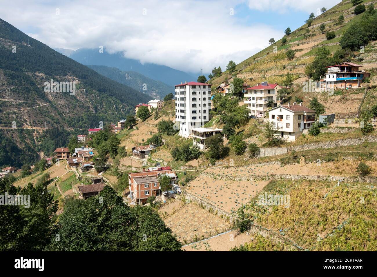Bild aus dem Dorf Karaçam Çaykara in der Provinz Trabzon Stockfoto
