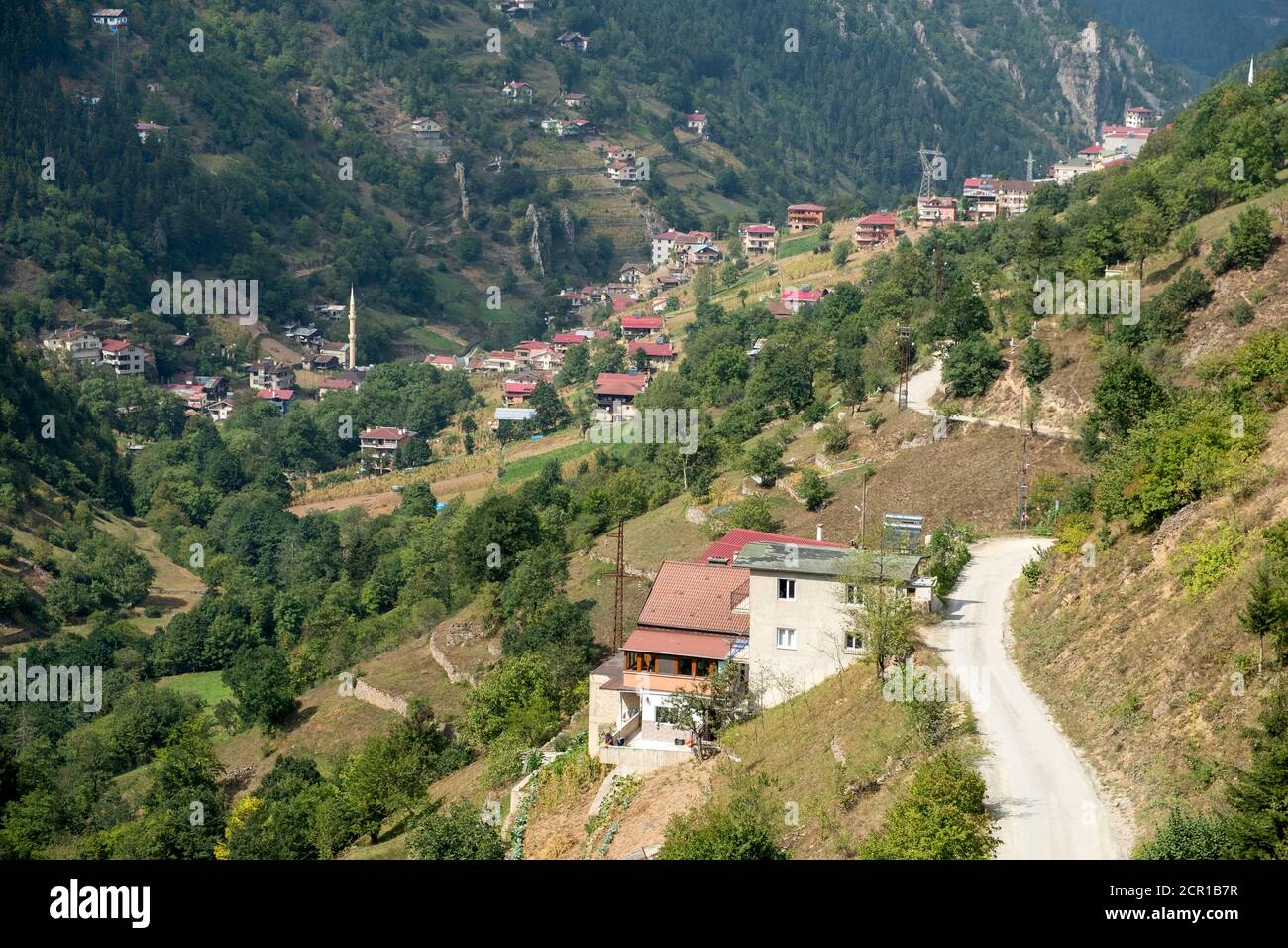 Bild aus dem Dorf Keknar im Bezirk Çaykara der Provinz Trabzon Stockfoto