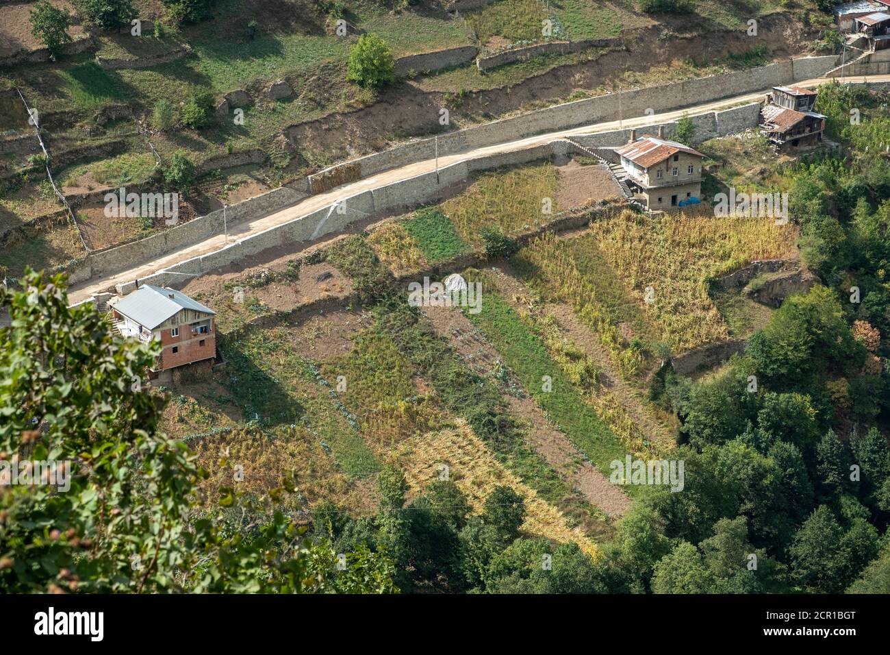 Bild aus dem Dorf Keknar im Bezirk Çaykara der Provinz Trabzon Stockfoto