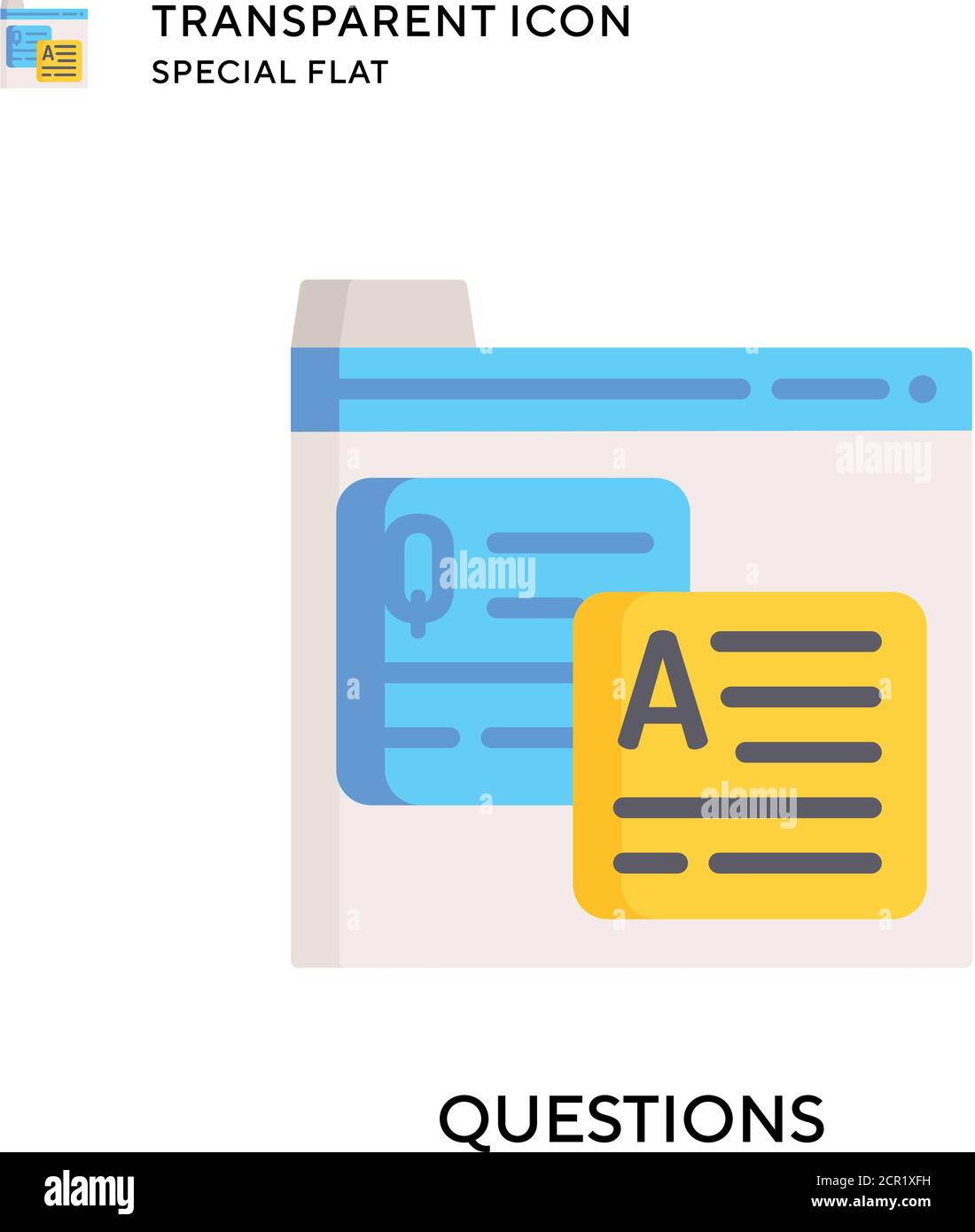 Vektorsymbol Fragen. Flache Illustration. Vektor EPS 10. Stock Vektor Vektorsymbol Fragen. Flache Illustration. Vektor EPS 10. Stock Vektor
