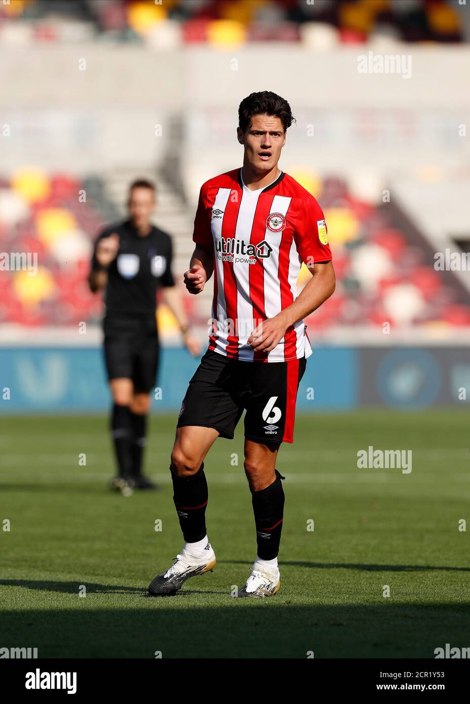 Brentford Community Park, London, Großbritannien. September 2020. EFL Championship Football, Brentford FC versus Huddersfield Town; Christian Norgaard of Brentford Kredit: Action Plus Sports/Alamy Live News Stockfoto