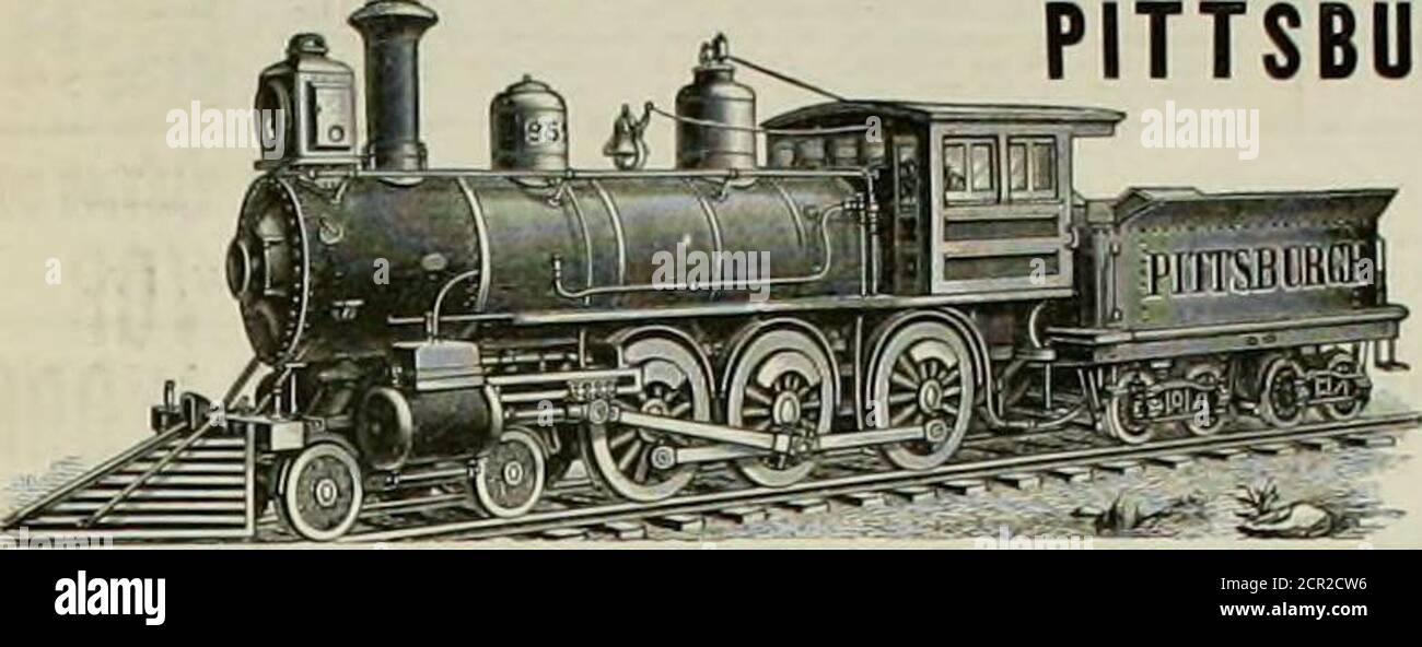 . Der Lokomotivingenieur . BALDWIN LOKOMOTIVE ARBEITET. KSTAIILISKKD 1^:11. JAHRESKAPAZITÄT 650 LOKOMOTIVEN, AiiaptuHrt evi!r> viuTly <.f ^crvUt-, ;irnl l.ullt .IC.un.uly li)-I.iKljTi i^uiits anil tem- plel,. Liku [rarts u1 illlIerKiit enitlnea of snme claja pirftotlr lj<ln if ■Ti-.-fipfnTu. BPRIIHAM, PtRKi.WlLltMsi CO., Eigentümer, PHILADELPHIA, PA.. PITTSBURGH LOKOMOTIVFABRIK PITTSBURGH, PA. IVlftlOtl.*! LOKOMOTIVE für breite oder schmale Spurweiten. I-Yiim atjuidanl dealfcii?, oder acconllnc tl «[W. vgl. IHcatlons. Zu Salz purehasepi. TANKS, LOKOMOTIVEN ODER STATIONÄRE KESSEL Stockfoto