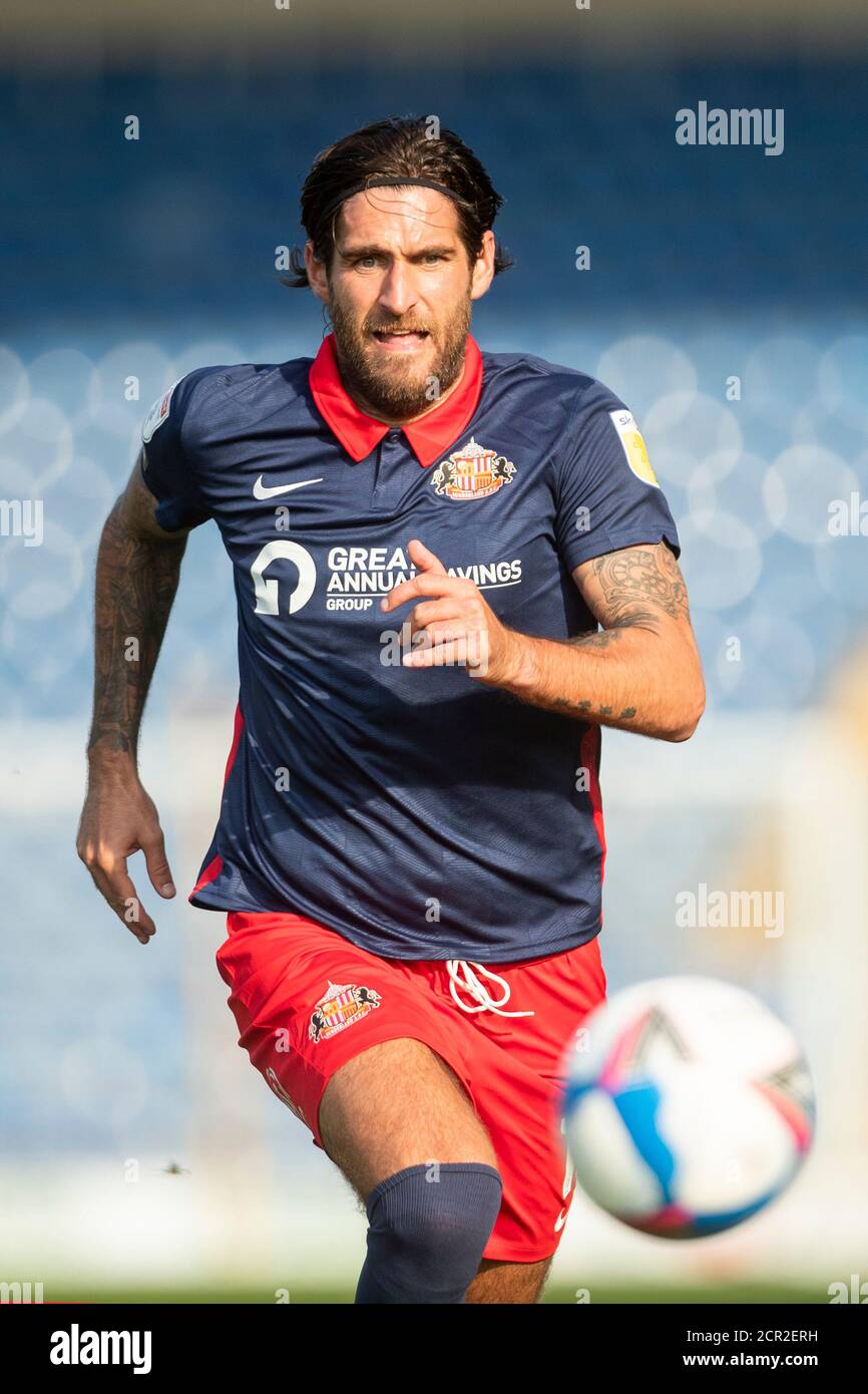 OXFORD, ENGLAND. 19. SEPTEMBER 2020 Danny Graham von Sunderland während des Sky Bet League 1 Spiels zwischen Oxford United und Sunderland im Kassam Stadium, Oxford. (Kredit: Leila Coker, MI News) Kredit: MI Nachrichten & Sport /Alamy Live Nachrichten Stockfoto