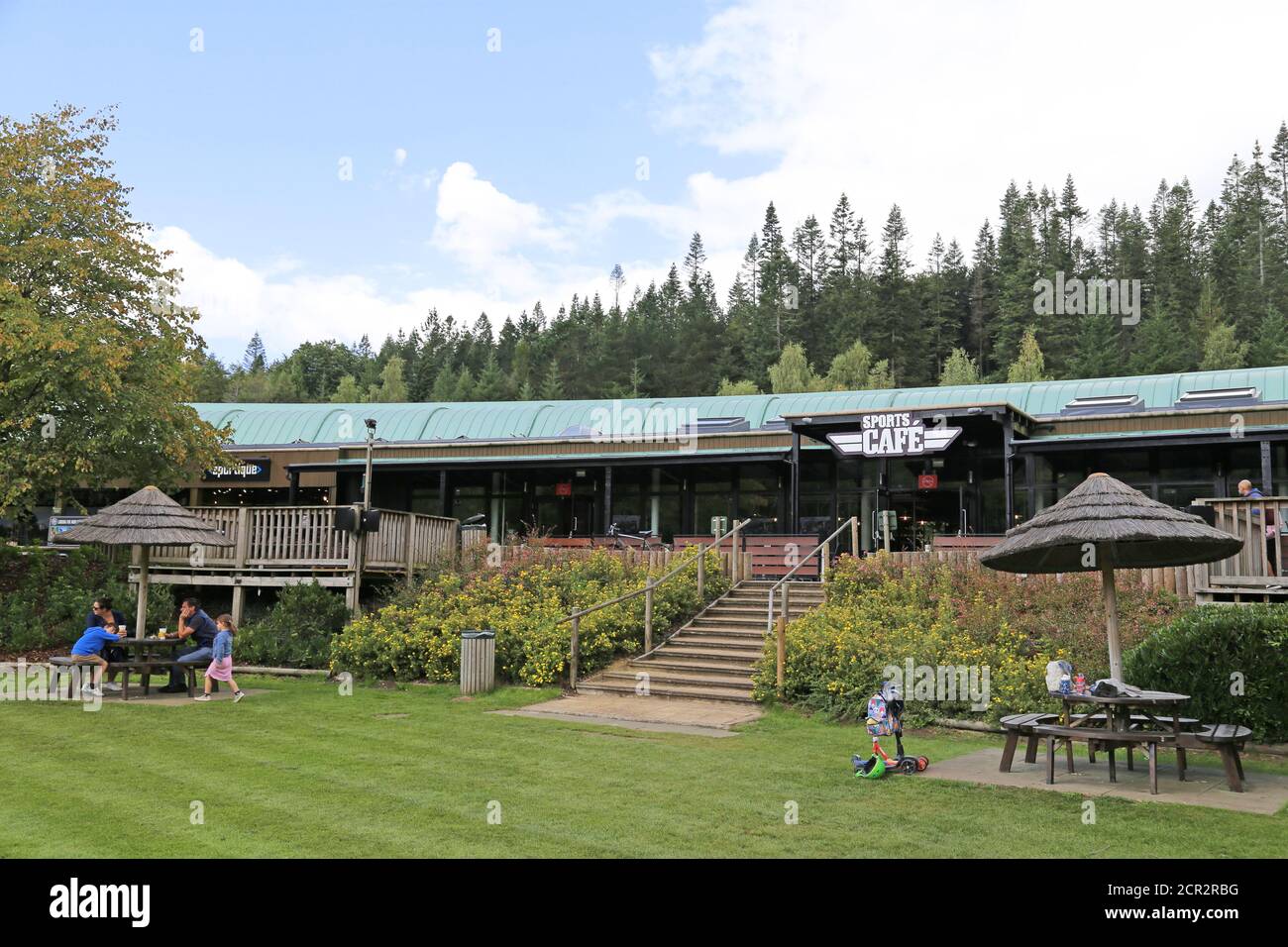 Sports Cafe, Sports Plaza, Centre Parcs Longleat Forest, Warminster, Wiltshire, England, Großbritannien, Großbritannien, Großbritannien, Großbritannien, Europa Stockfoto