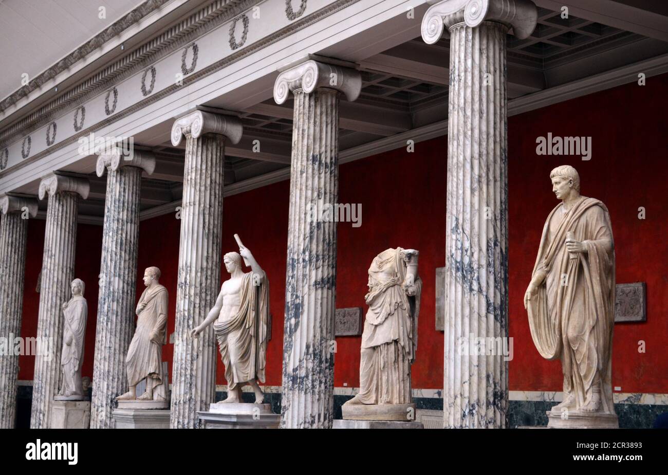 Kopenhagen, Dänemark - Römische Statuen im Glyptotek Museum Stockfoto