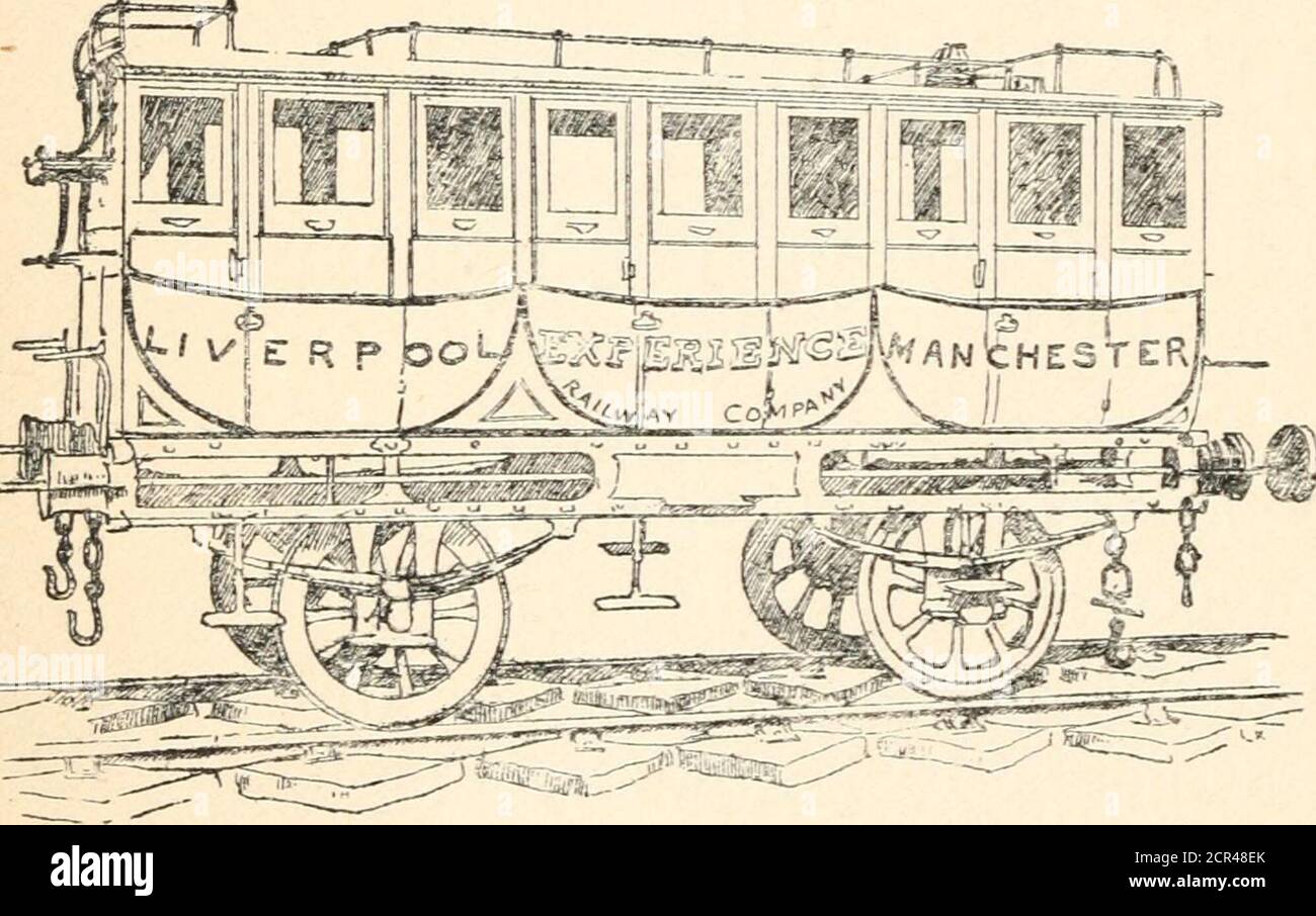 . Die London & North-Western Railway. Nblane in Schottland, sind Beispiele von römischen Feldarbeiten oder Lagern zu sehen, so perfekt, fast, heute, als sie von den Pik der thelegionaries vor achtzehn Jahrhunderten geformt wurden. Das Lager atArdoch bedeckt 130 Morgen, und mit Graben, Wall und Pretorium konnten ungefähr 42,000 Männer unterbringen.an Str. Albans, das das römische Verulamium war, wird ein beträchtlicher Teil der Abbey Kirche, jetzt eine Kathedrale, von römischen Ziegelsteinen errichtet; inthemeadows athandmay gesehen werden frag-ments der Romanwalls; Und ein innIJ dort, geglaubt, um eines der am oldestbewohnten Bewohner in England zu sein, Stockfoto