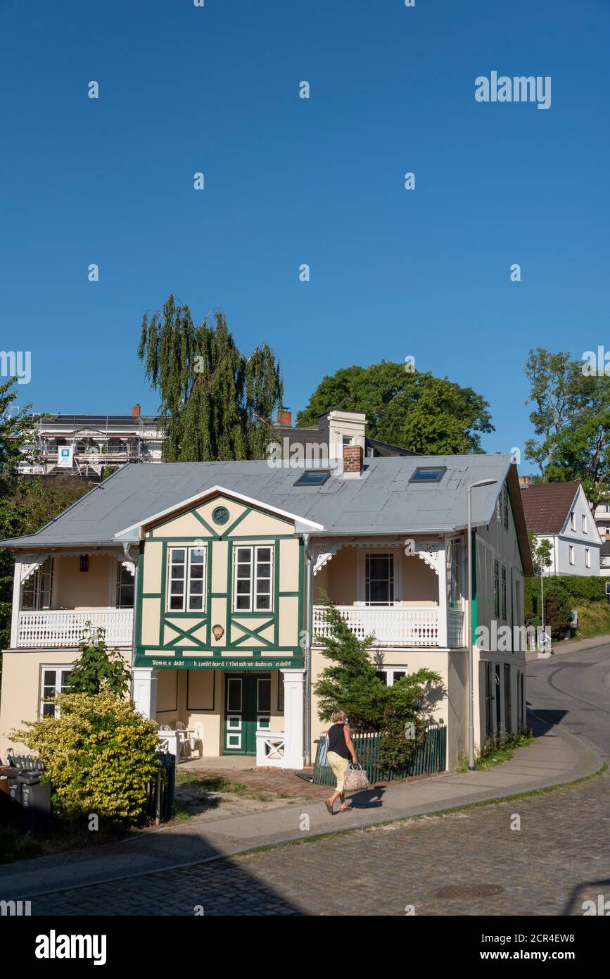 Deutschland, Mecklenburg-Vorpommern, Rügen, Sassnitz, Blick auf die Altstadt, Ostsee Stockfoto