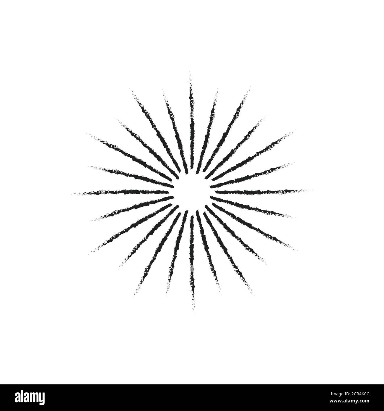 Sonnenstrahlen-Symbol. Sunburst-Symbol. Stock Vektor