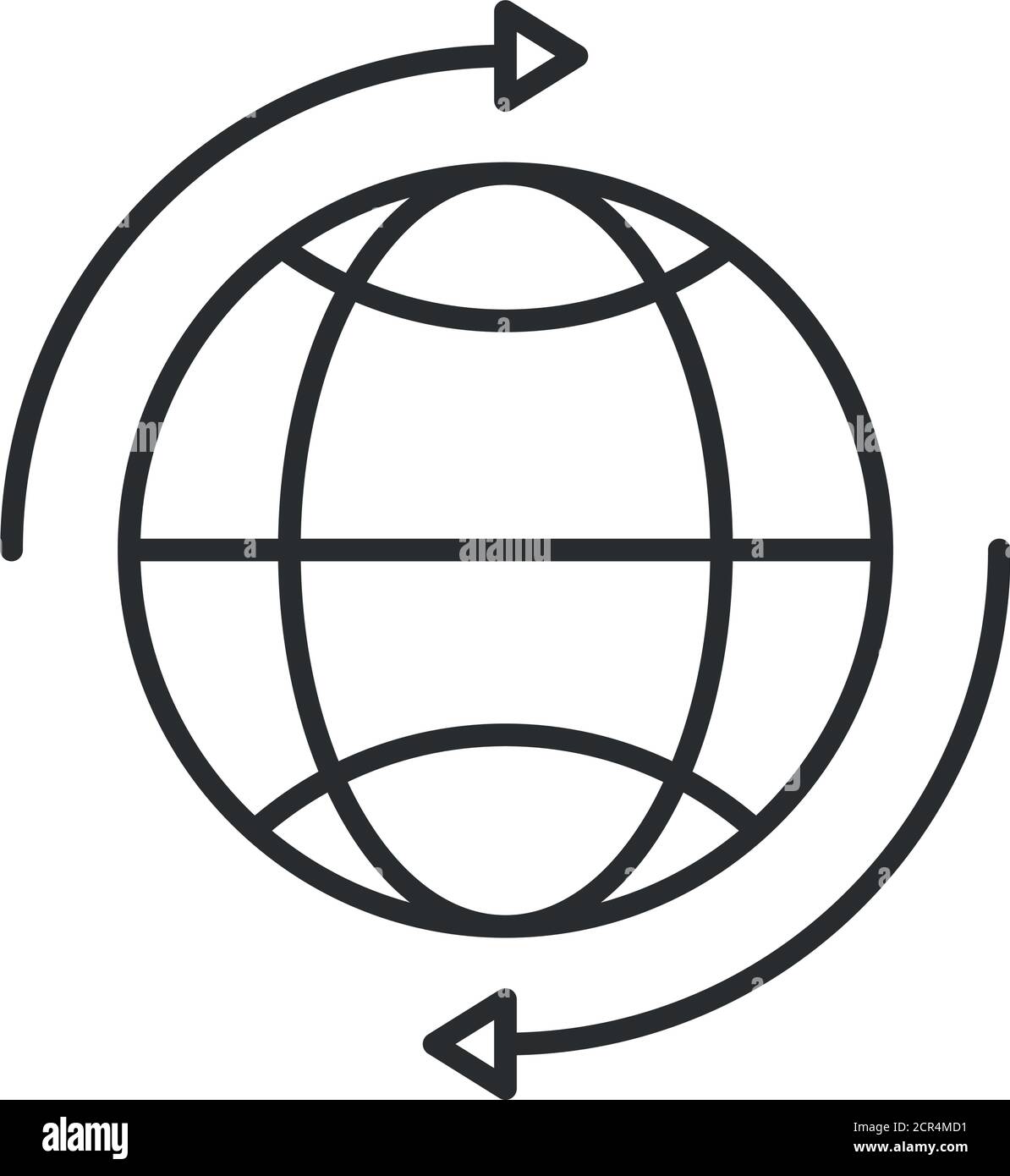 Datenanalyse, auf der ganzen Welt Finanz Business Line Symbol Vektor Illustration Stock Vektor