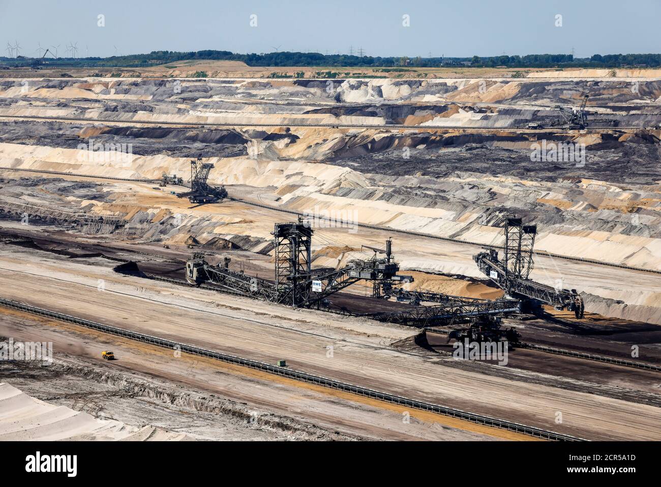 Inden, Nordrhein-Westfalen, Deutschland - Braunkohlebergwerk RWE Inden wird die Förderung ausschließlich für die Versorgung des Kraftwerks Weisweiler, der, verwendet Stockfoto