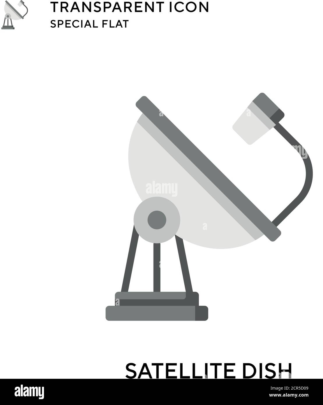 Vektorsymbol für Satellitenschüssel. Flache Illustration. Vektor EPS 10. Stock Vektor