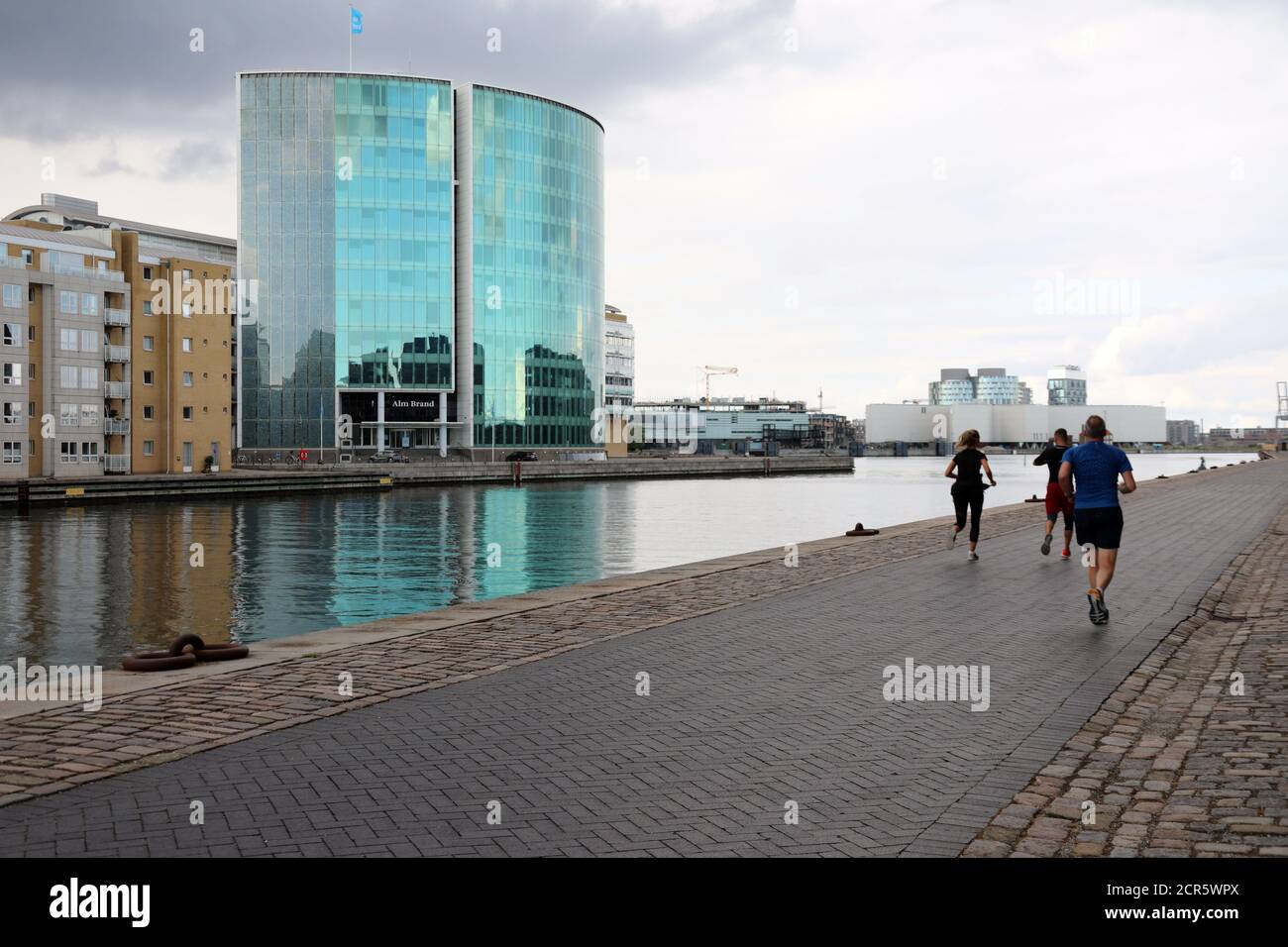 Abendjogger in Kopenhagen Stockfoto