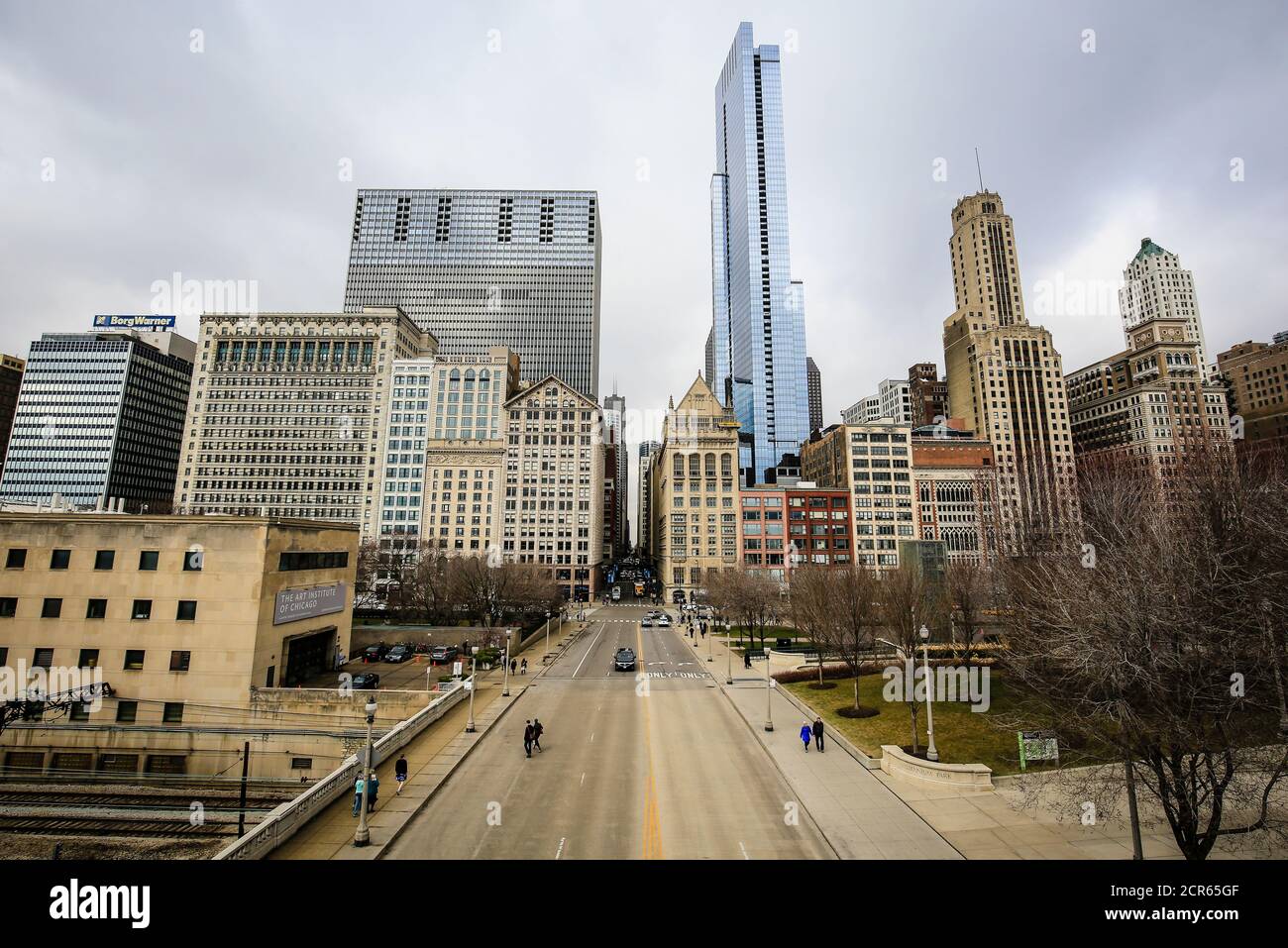 Cityscape, The Loop, City, Chicago, Illinois, USA, Nordamerika Stockfoto