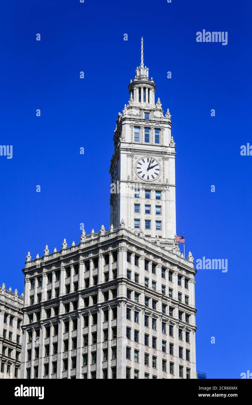 Wrigley Building, Chicago, Illinois, USA, Nordamerika Stockfoto
