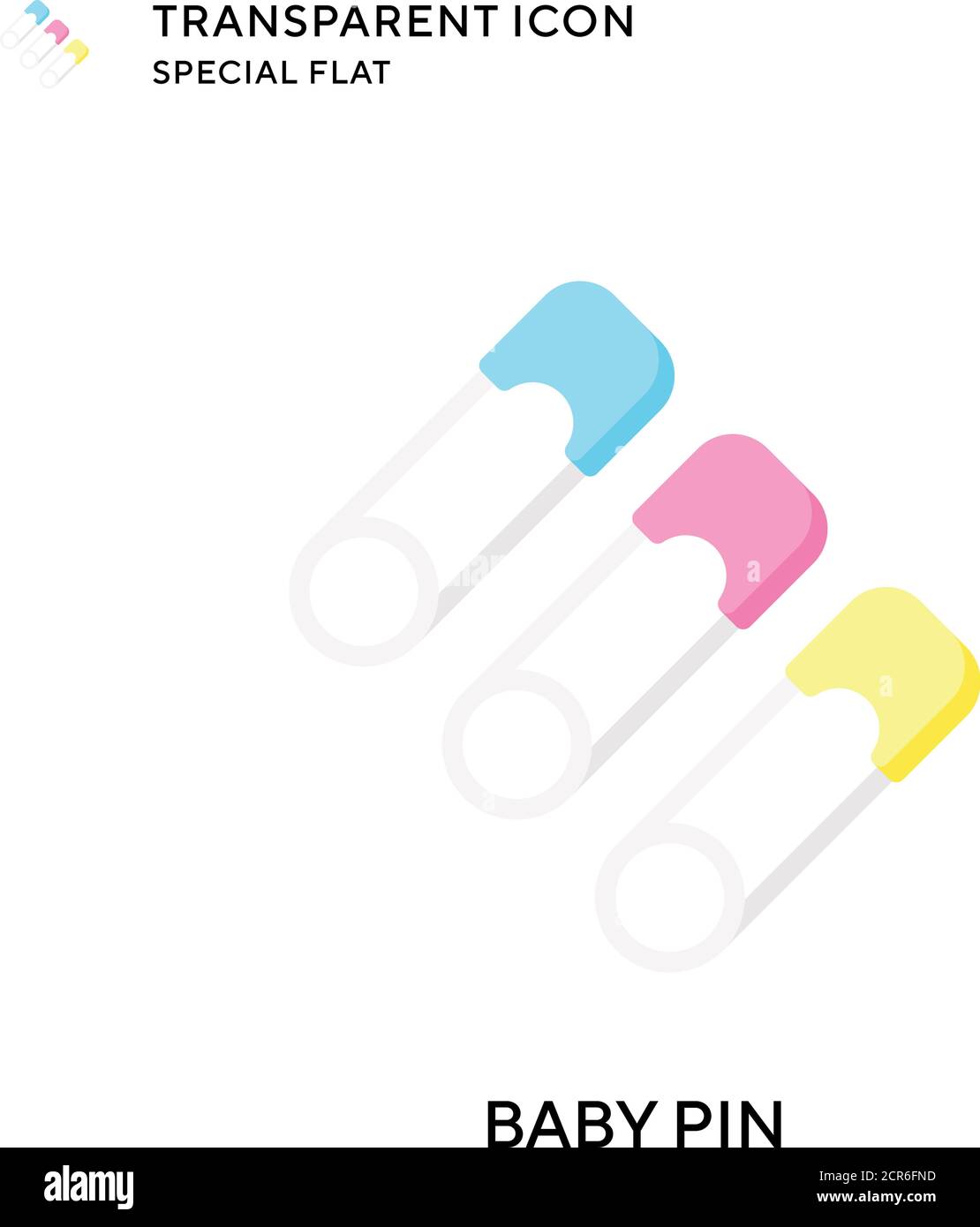 Vektor-Symbol für Babynadel. Flache Illustration. Vektor EPS 10. Stock Vektor