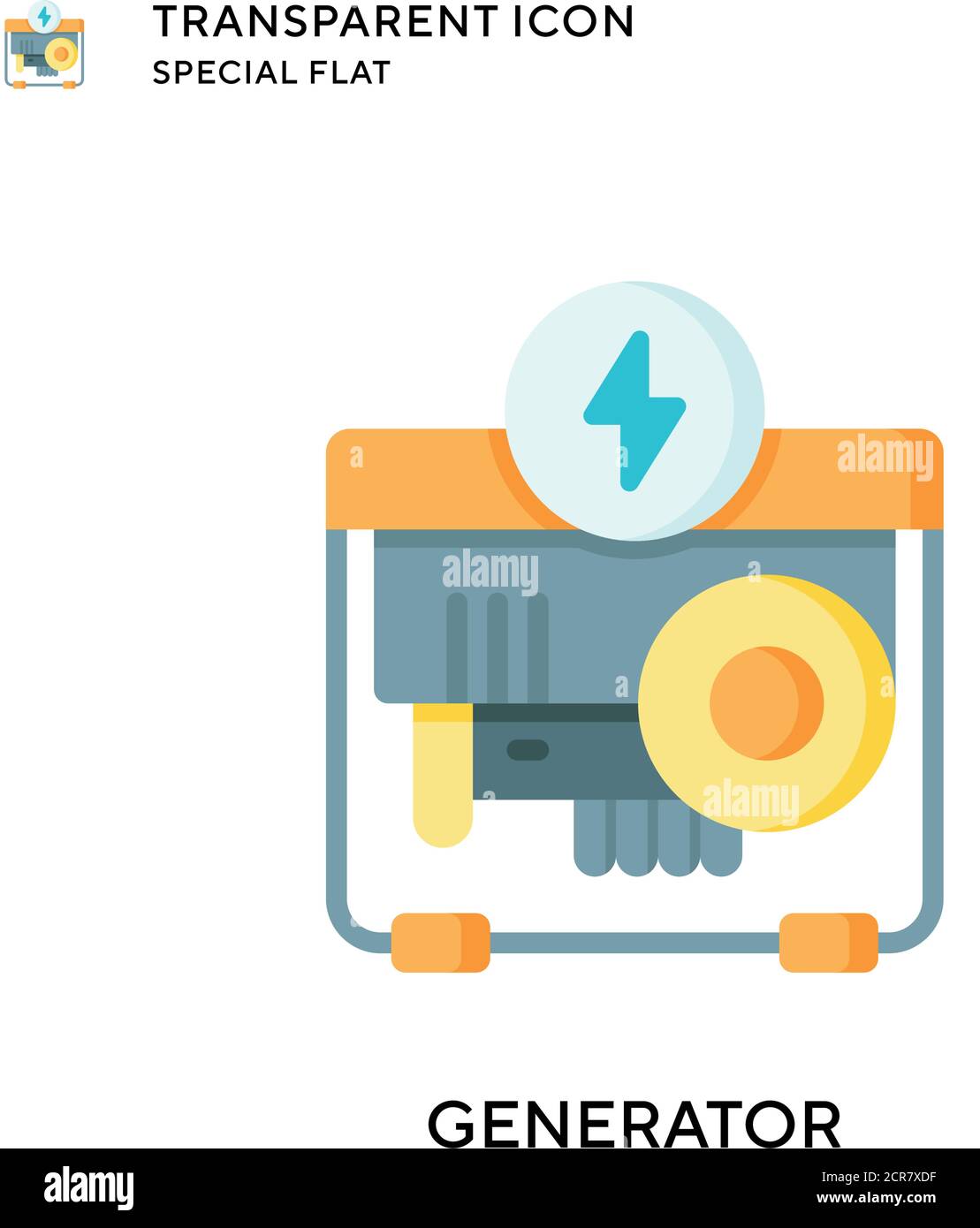 Generatorvektor-Symbol. Flache Illustration. Vektor EPS 10. Stock Vektor