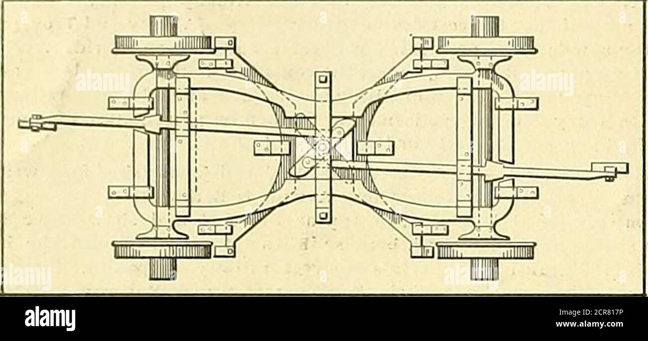 . Elektrische Eisenbahn gazette . GAZETTE. Vol. XII Nr. 25. , die Verteilgeräte sind mit einem Hauptspeiser und einer Rücklaufschiene auf dem Anschlussbett verbunden. Entlang der Straße ist eine Reihe freiliegender Kontakte angeordnet, wobei ein anzugänglicher elektromagnetischer Schaltkreis zwischen jedem und dem Hauptspeisegerät angeordnet ist. Die Regler für einen bestimmten Abschnitt sind in enger Prox-imität zueinander angeordnet, mit Verbindungen, über die sie durch Ströme vom Hauptspeisekabel oder von der Leitung betrieben werden können. 540.664. ELEKTRISCHE EISENBAHN; Sebastian Hoeninger, Milwaukee. Wis.: FiledAug. 15. 1894. In einem elektrischen Eisenbahnsystem ist dies die Combinatio Stockfoto