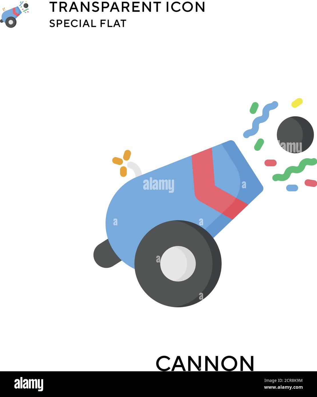 Kanonenvektor-Symbol. Flache Illustration. Vektor EPS 10. Stock Vektor