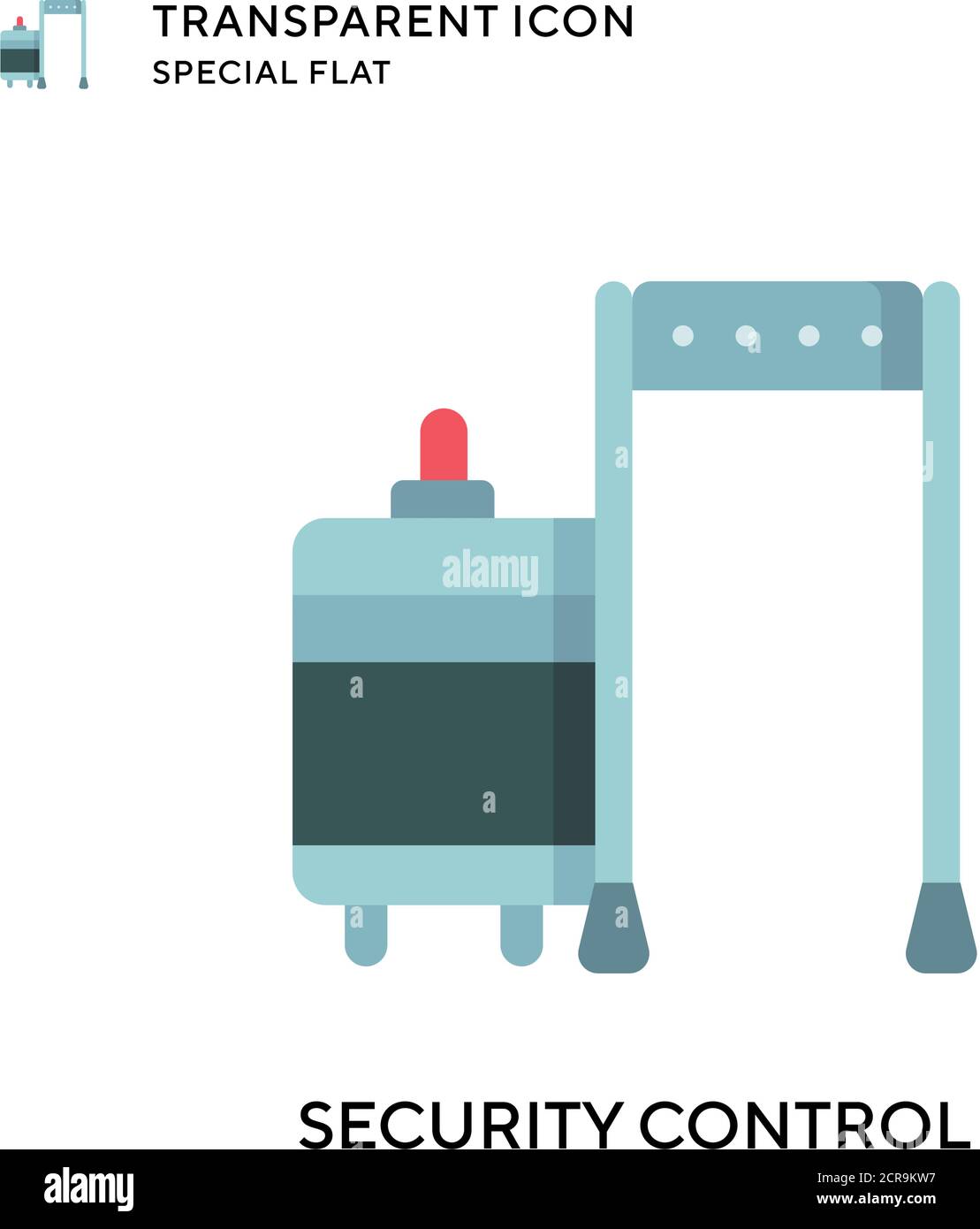 Vektorsymbol für die Sicherheitssteuerung. Flache Illustration. Vektor EPS 10. Stock Vektor