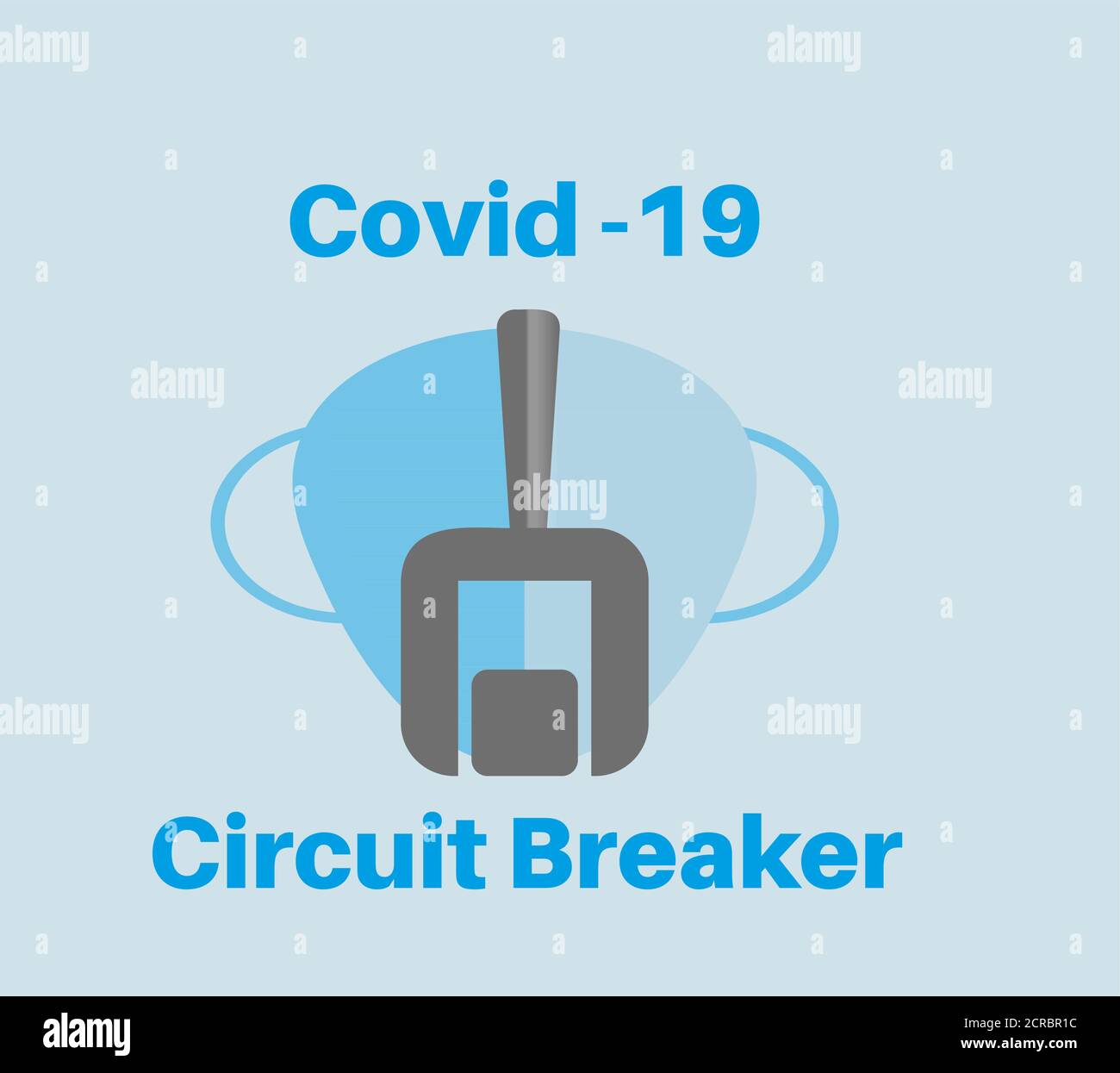 Covid-19 Circuit Breaker Vektorgrafik Stock Vektor