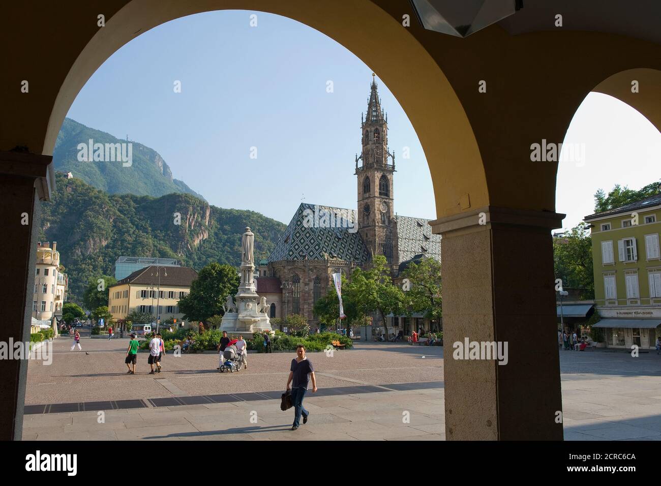 Italien Südtirol Bozen Altstadt Walterplatz Stockfoto