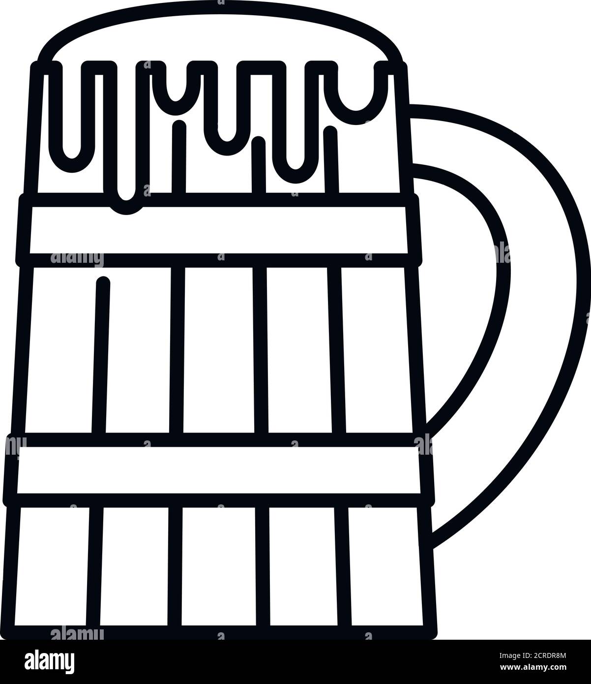Symbol für Saunabeer. Umriss Sauna Bier Tasse Vektor-Symbol für Web-Design isoliert auf weißem Hintergrund Stock Vektor
