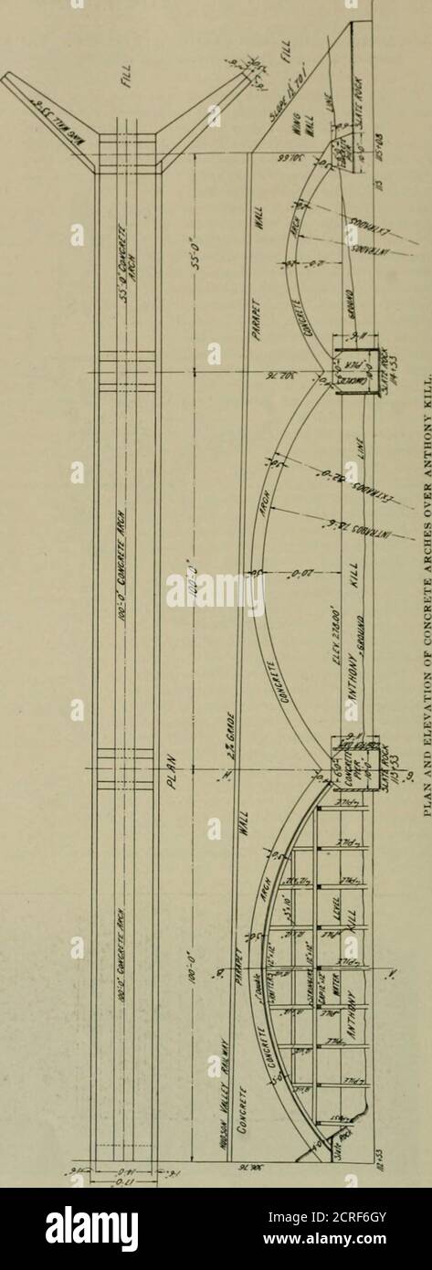 . Die Straßenbahn Überprüfung . PK I?. 1002.] STRASSENBAHNÜBERPRÜFUNG. 195 enthält I Satz verzinnter Kupferblätter I-IOO in. Dick, die ZahlVergeben auf die gewünschte Leitfähigkeit, und gehalten in placeby zwei .-in Kupfernieten angetrieben in das Ende der Schiene I in.from das Ende. Wellung in den Blättern zwischen den Nieten machen die notwendige Vorsorge für die Expansion. Die Schienen werden gebohrt und die Oberfläche unter dem Nietkopf abgewandt und der Niet durch Dampf oder Hydraulikdruck angetrieben. Der Trolley-Draht ist Nr. COO Kupfer der Abbildung 8 Abschnitt und zwei Drähte sind über den gesamten Abstand aufgereiht, so dass Overhead s zu vermeiden Stockfoto