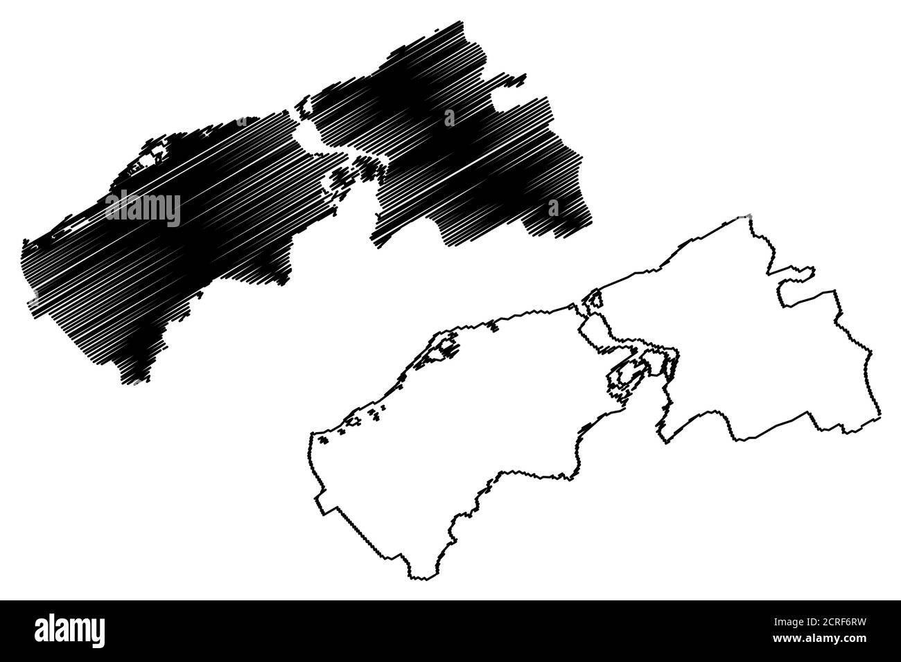 Ciudad Guayana City (Bolivarische Republik Venezuela, Bolivar State) Karte Vektorgrafik, Skizze Stadt San Felix und Puerto Ordaz Karte Stock Vektor