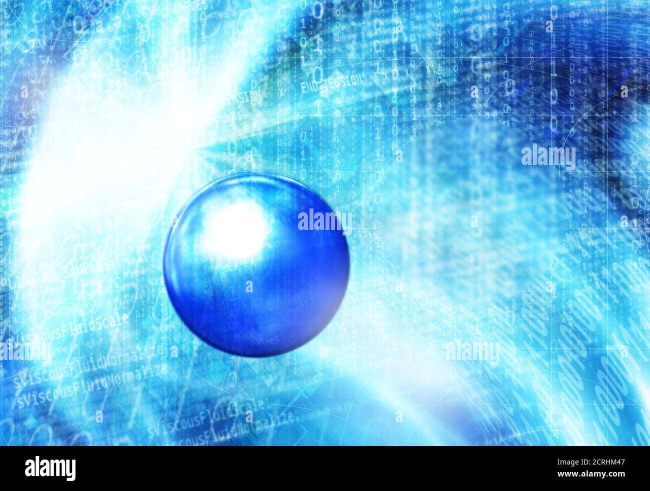 Quantum Computing Konzept und Qubits Stockfoto