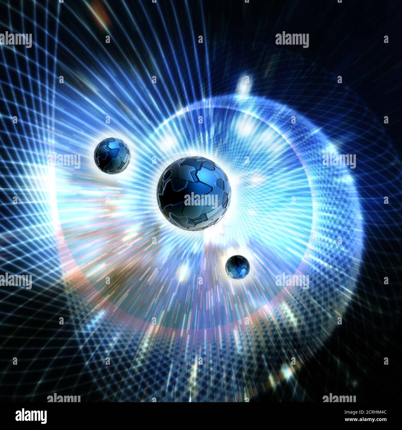 Quantum Computing Konzept und Qubits Stockfoto