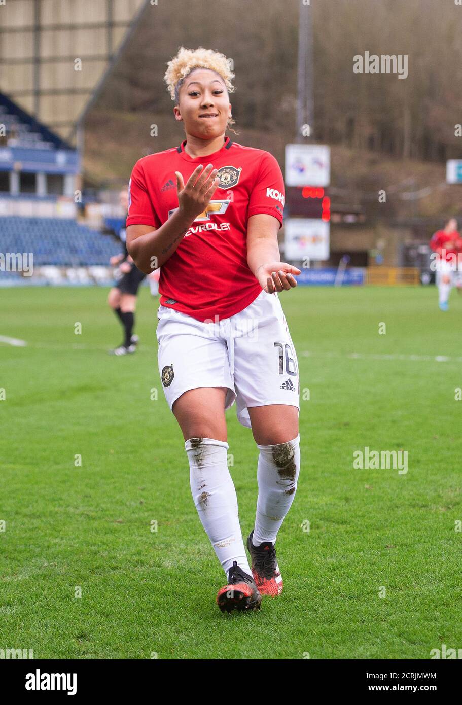 Lauren James von Manchester United feiert das Tor zum Auftakt Stockfoto