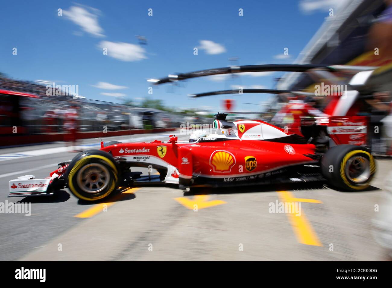 Formel 1 - Grand Prix von Kanada - Montreal, Quebec, Kanada - 06.10.16 - Ferrari Formel 1-Fahrer Sebastian Vettel besucht die zweite Praxis. REUTERS/Chris Wattie Stockfoto