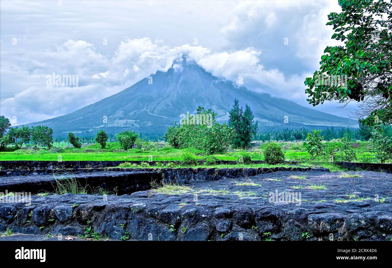 Mayon Vulkan, Albay, Bicol, Philippinen Stockfoto