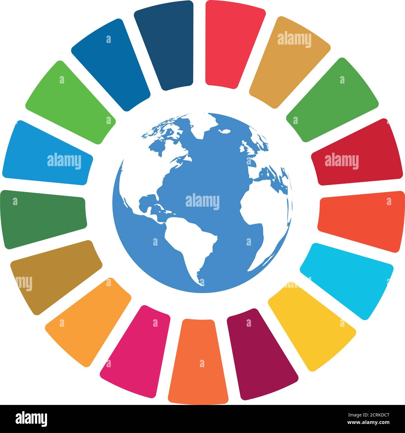 Vektor-Element für soziale Verantwortung von Unternehmen. Sustainable Development Goals - Vektorgrafik der Vereinten Nationen. SDG-Farbsymbol. Piktogramm für Anzeige Stock Vektor