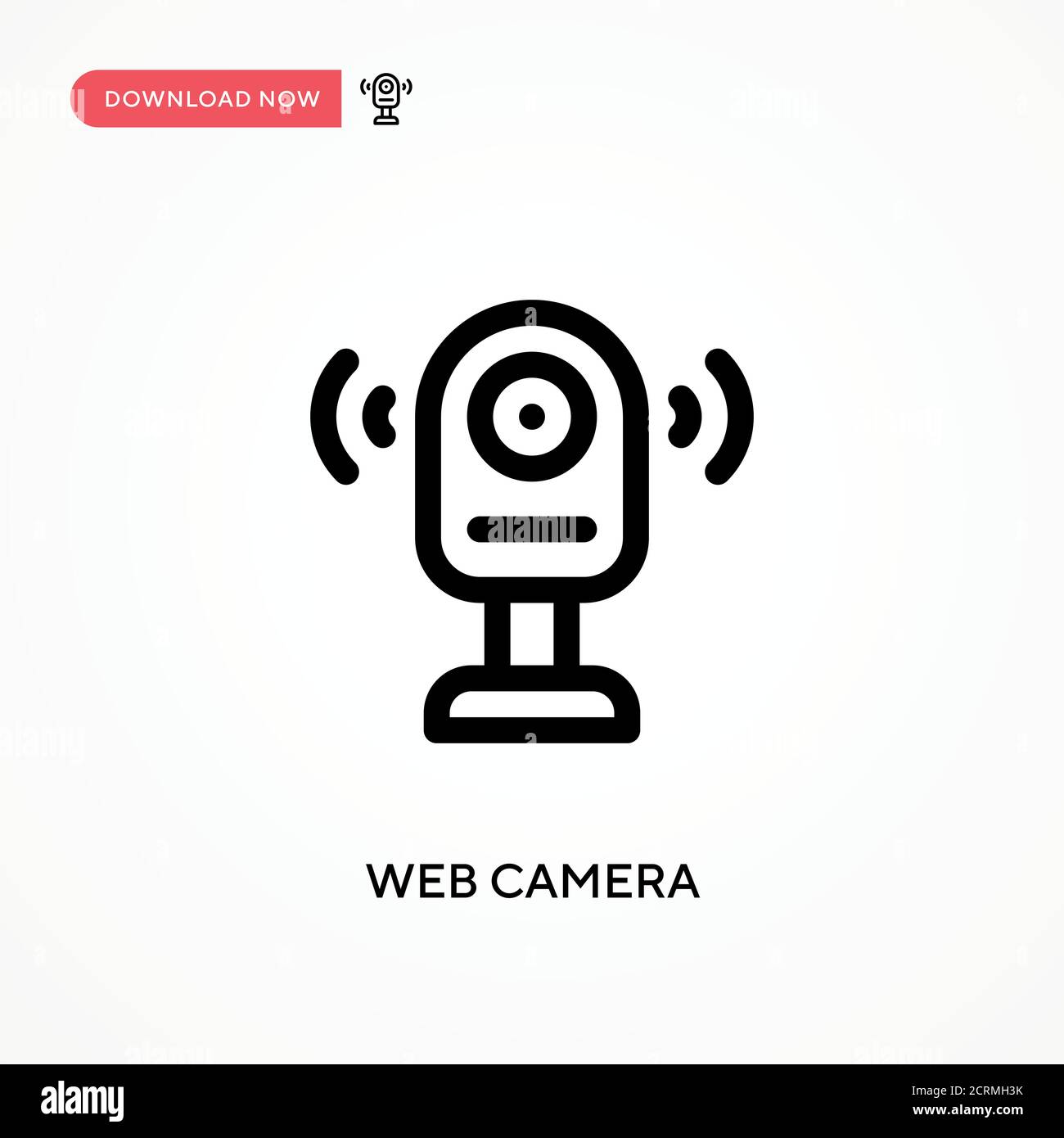 Webcam einfaches Vektorsymbol. Moderne, einfache flache Vektor-Illustration für Website oder mobile App Stock Vektor