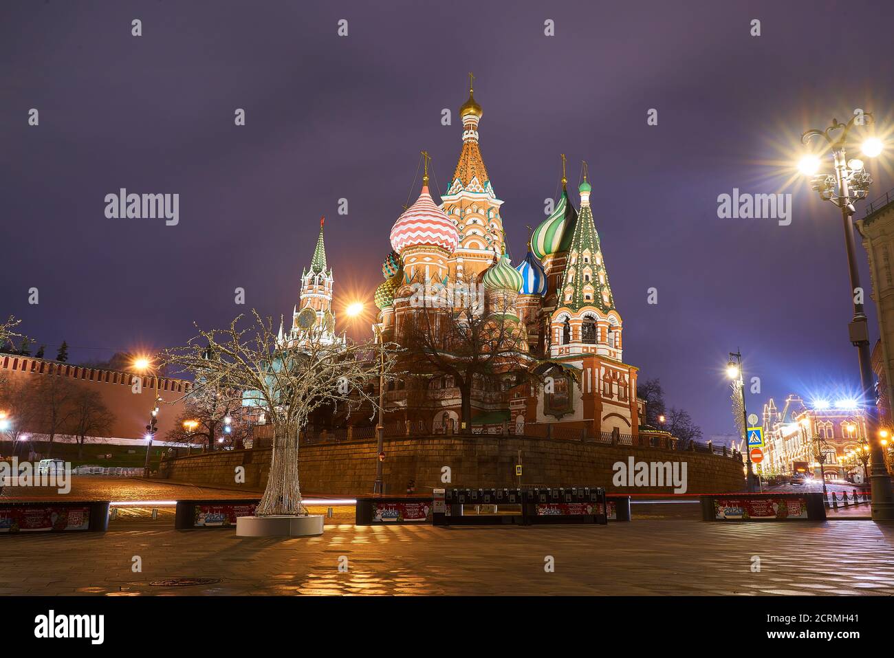 St. Basilius Kirche auf dem Roten Platz in Moskau Stockfoto