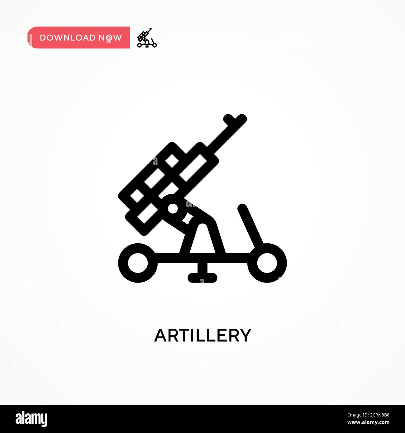 Artillerie einfaches Vektor-Symbol. Moderne, einfache flache Vektor-Illustration für Website oder mobile App Stock Vektor