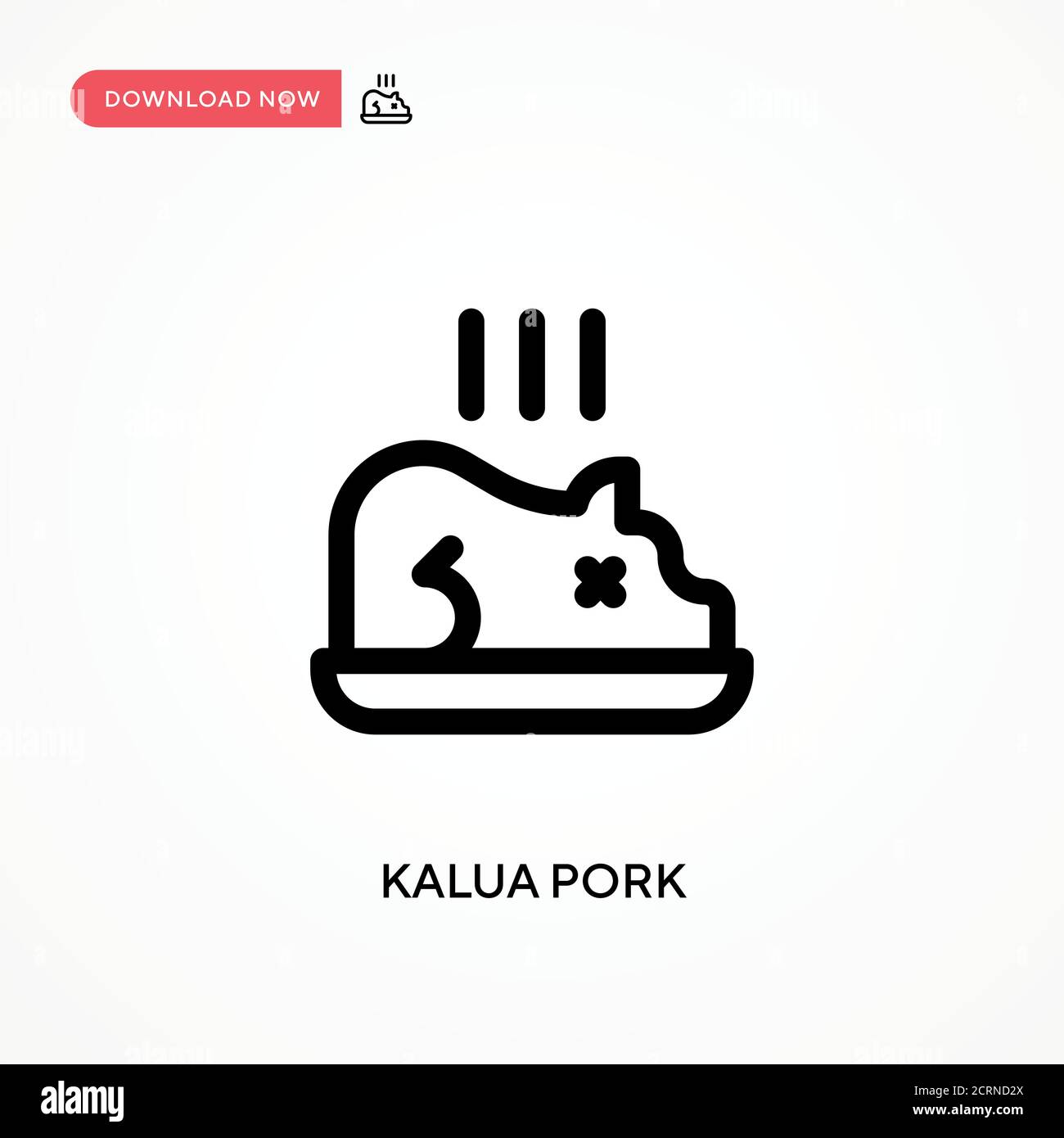 Kalua Schweinefleisch einfache Vektor-Symbol. Moderne, einfache flache Vektor-Illustration für Website oder mobile App Stock Vektor