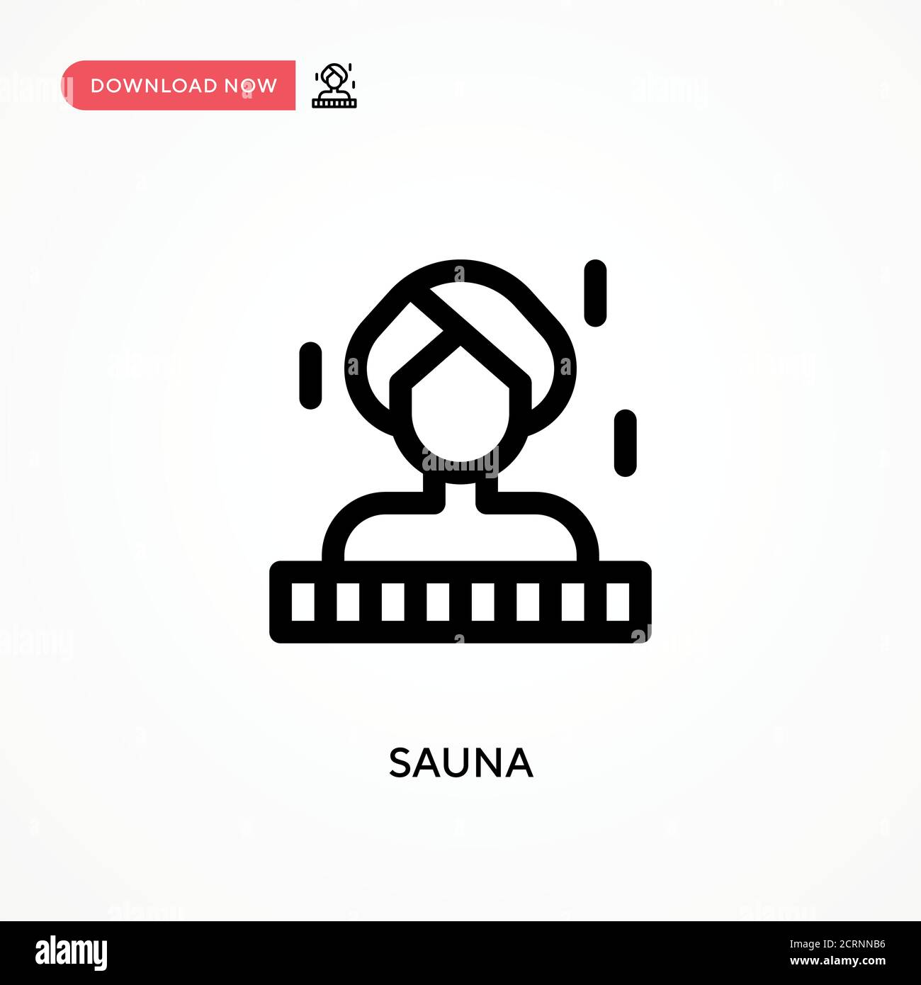 Sauna einfaches Vektor-Symbol. Moderne, einfache flache Vektor-Illustration für Website oder mobile App Stock Vektor