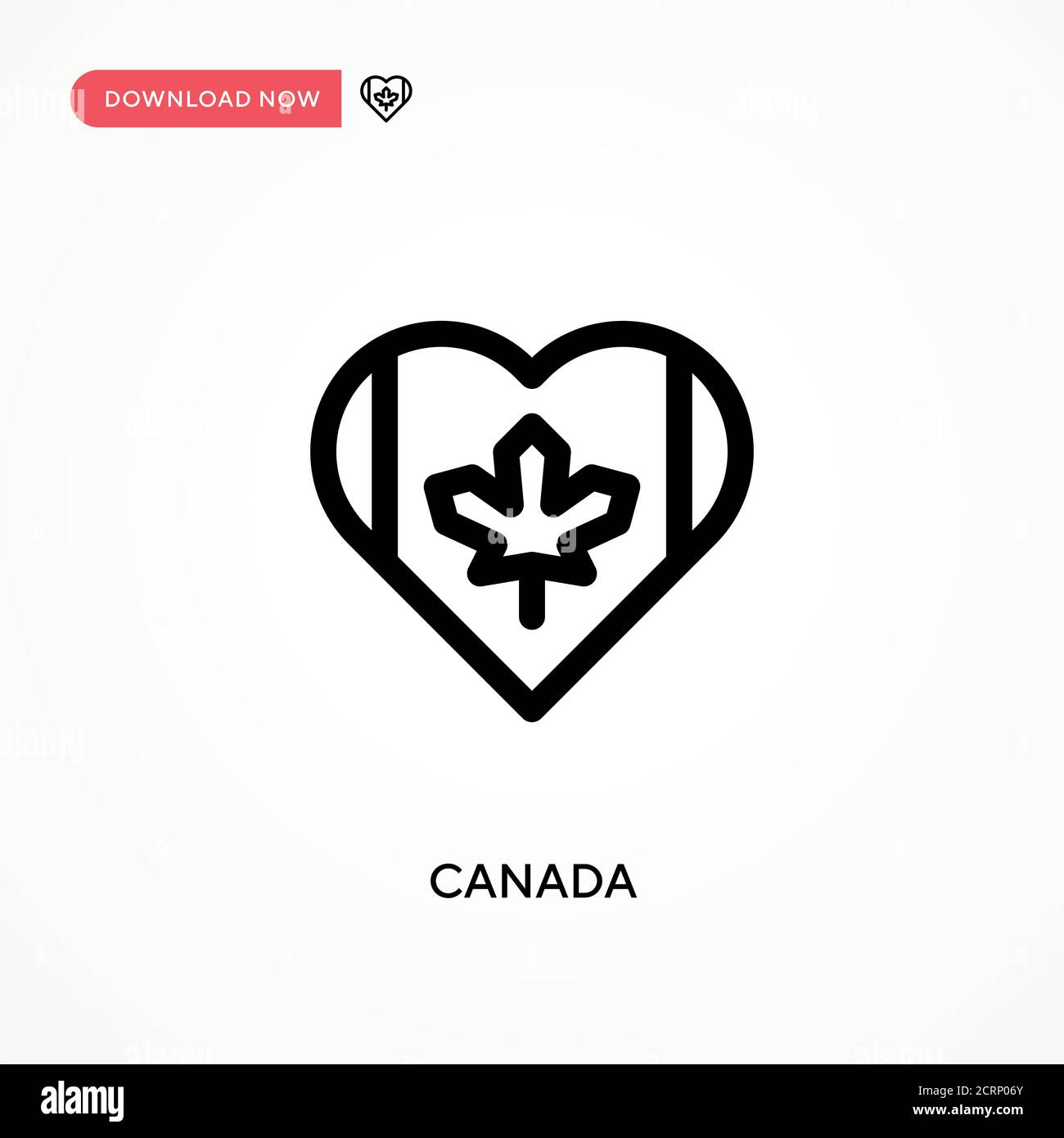 Einfaches Vektorsymbol Kanada. Moderne, einfache flache Vektor-Illustration für Website oder mobile App Stock Vektor