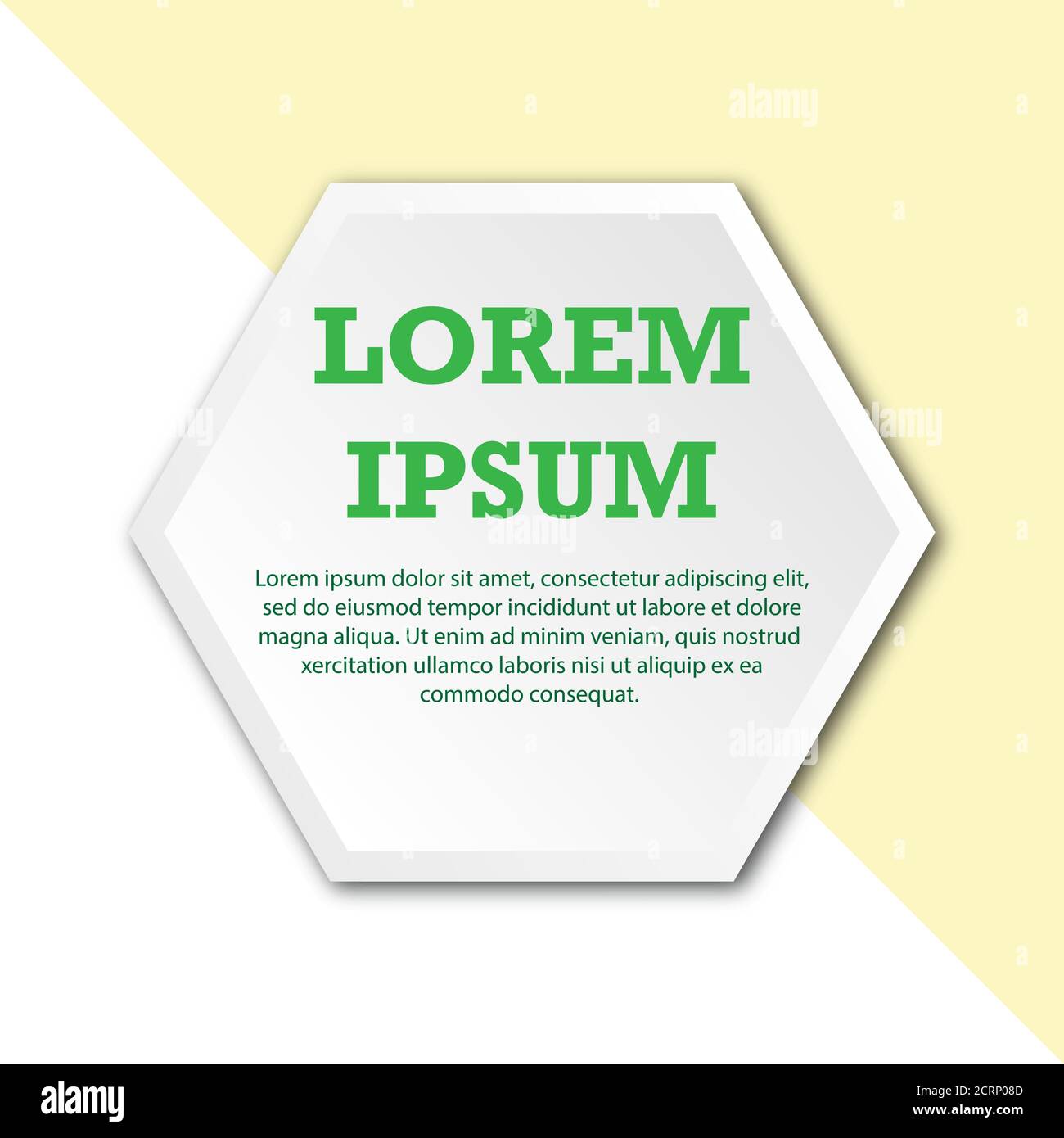 Dreidimensionales Sechseck, Vorlage für Infografiken und Design. Einfache Vektordarstellung Stock Vektor