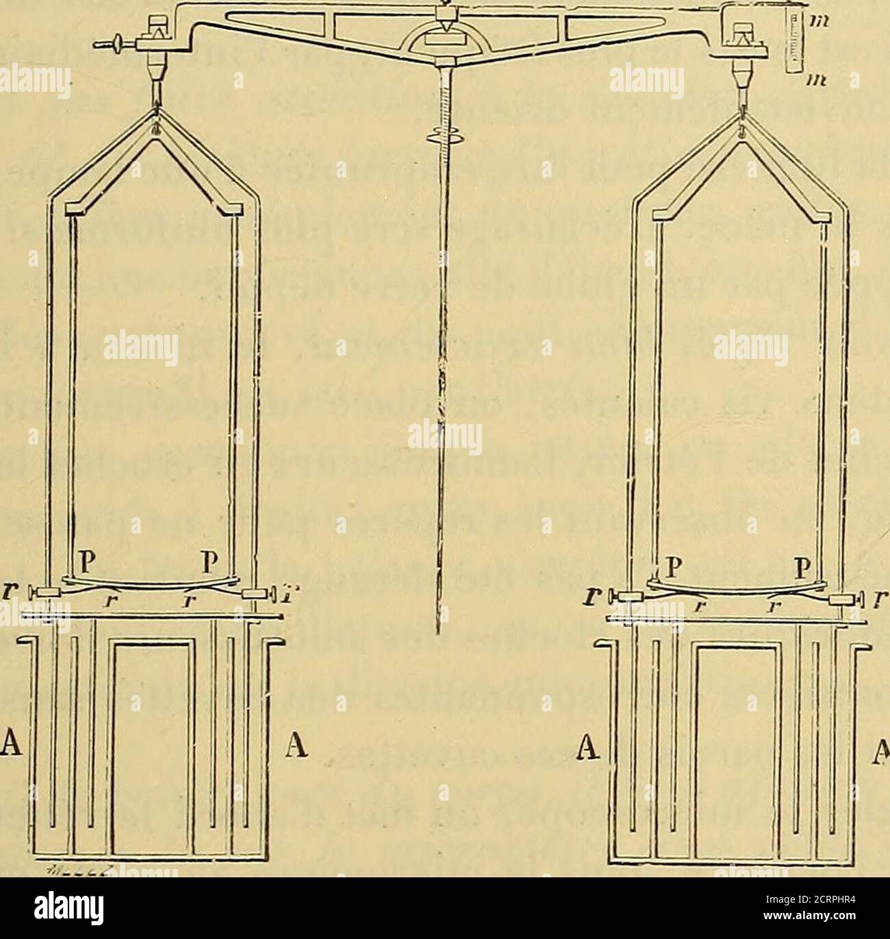 . Oeuvres de Pierre Curie : publiées par les soins de la Société française de physique . dinstallation spéciale et ne nécessitentpas lobscurité. Par contre, ce système présente quelques inconvénients. Pourquon puisse faire les lectures, il est nécessaire que linstrument soit apériodique,ou, tout au moins, sarrête rapidement; enfin, on est obligé davoir lœil devantun oculaire, ce qui est parfois gênant. Nous avons déjà appliqué cette Disposition,,inon frère et moi, dans la construction dun électromètre à bilame de Quartz.{Journal de Physique, 2 série, t. VIII vom 1889, S. 162.) SALDO DE PRÉCISIO Stockfoto
