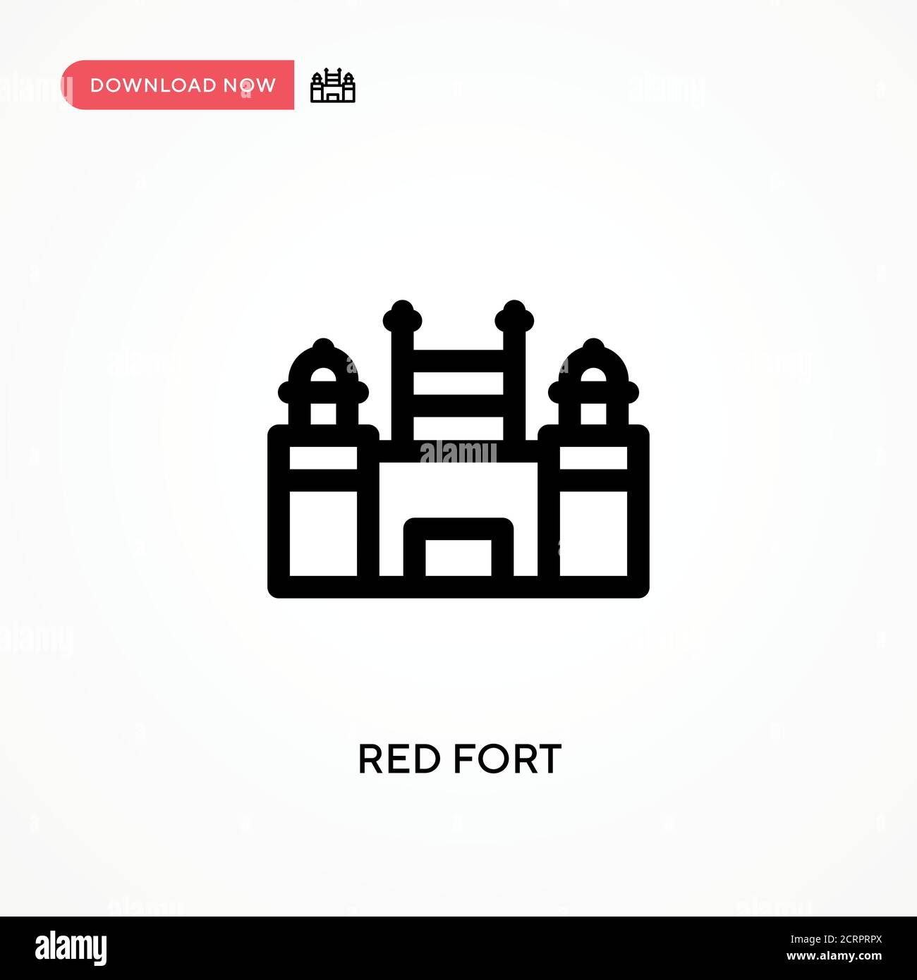 Rotes Fort einfaches Vektor-Symbol. Moderne, einfache flache Vektor-Illustration für Website oder mobile App Stock Vektor