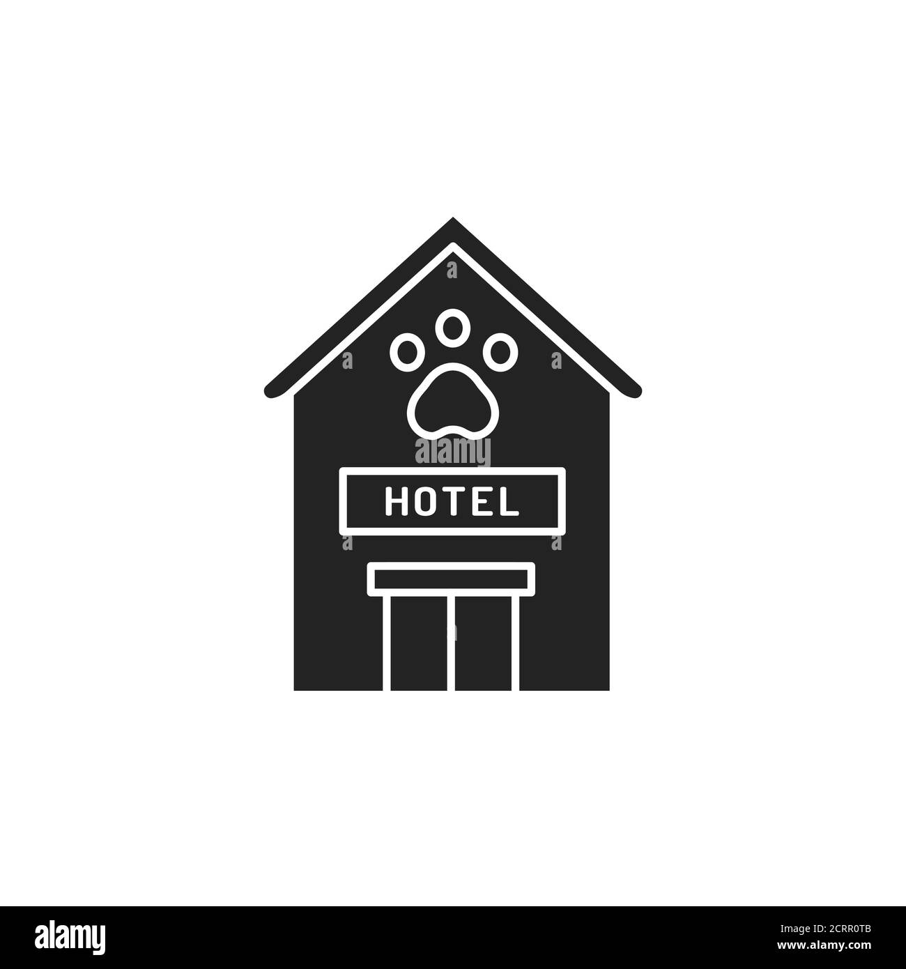 Tier Hotel Glyphe schwarzes Symbol. Ort, an dem Menschen ihre Haustiere zum Zeitpunkt der Abreise lassen können. Piktogramm für Webseite, mobile App, Promo. UI-UX-GUI Stock Vektor Tier Hotel Glyphe schwarzes Symbol. Ort, an dem Menschen ihre Haustiere zum Zeitpunkt der Abreise lassen können. Piktogramm für Webseite, mobile App, Promo. UI-UX-GUI Stock Vektor
