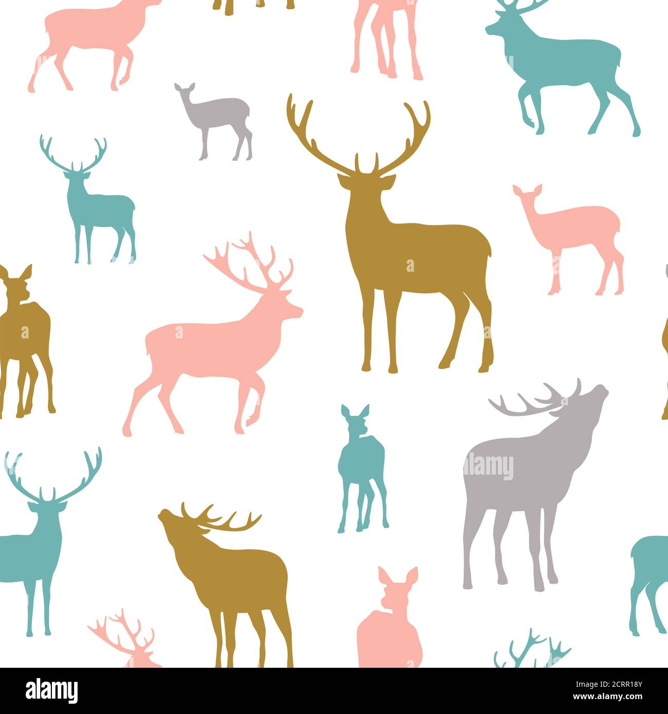 Hirsch nahtlose Muster. Illustration Hintergrund. Stock Vektor