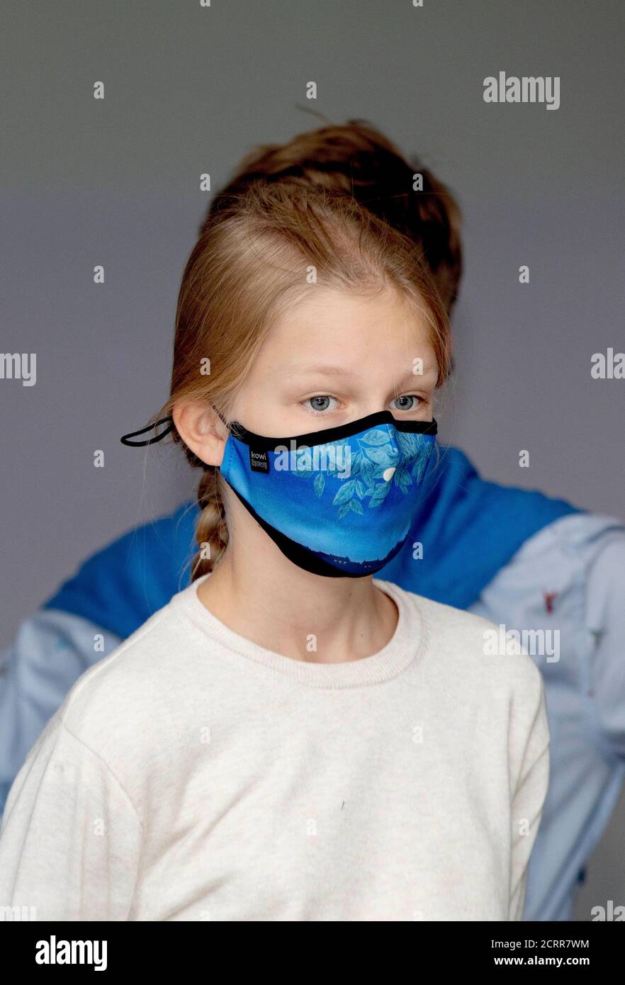 Brüssel, Belgien. September 2020. Prinzen Eleonore von Belgien im Huis van de Europese geschiedenis in Brussel, am 20. September 2020, machen sie eine Radtour anlässlich des autofreien Sonntags in Brüssel.Quelle: Albert Nieboer/ Netherlands OUT/Point De Vue Out  /dpa/Alamy Live News Stockfoto