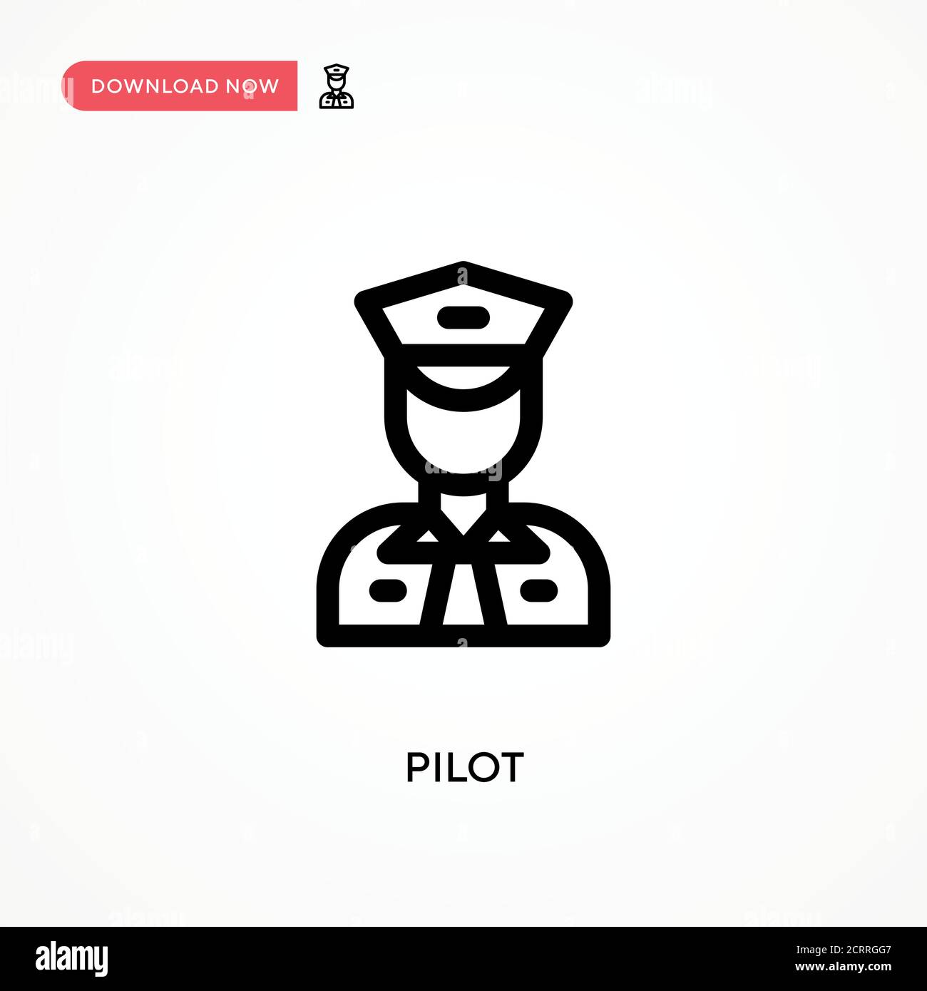 Pilot Simple Vector-Symbol. Moderne, einfache flache Vektor-Illustration für Website oder mobile App Stock Vektor