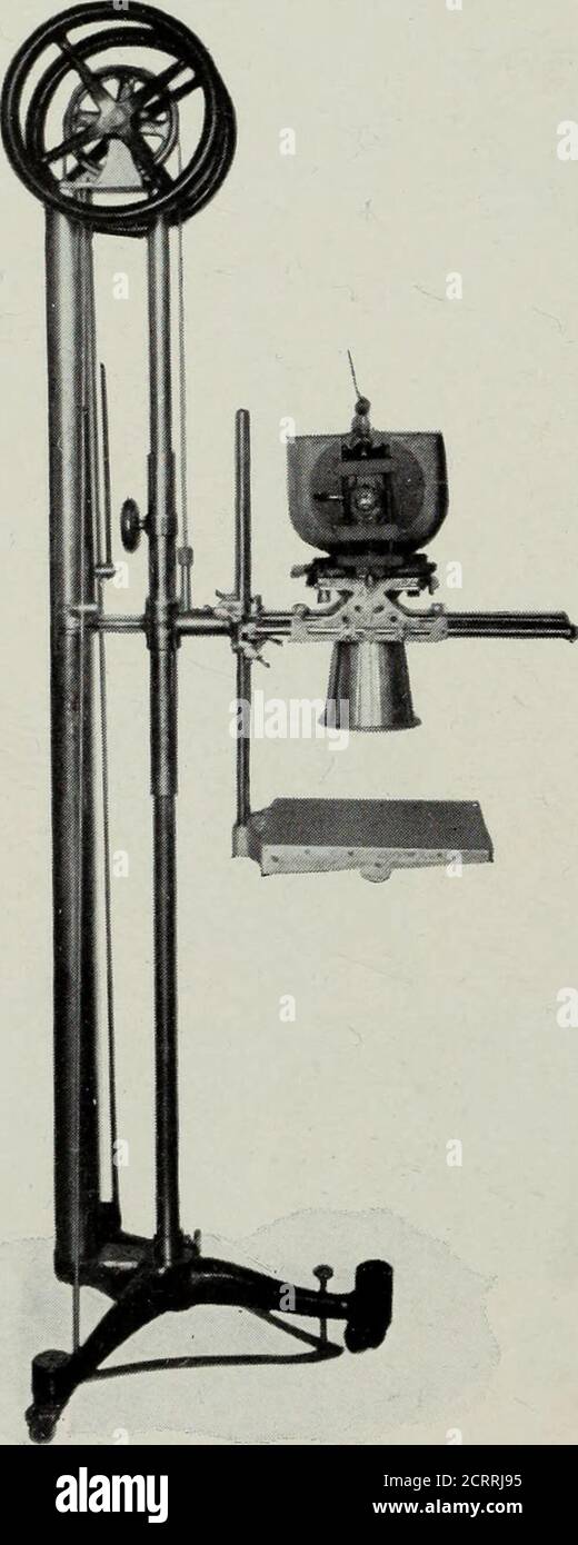 . Elementare und zahnärztliche Radiographie . Abb.- 59. Abb. 60. Abb. 59. Plain Röntgenröhre Stand.IIG. (E/A Rohrstejul. Mit Bleiglasschutzschild und Druckmembran. Drehende einer hii^h-frecjuoncy X-ra- lnl)e ma- l)o connoctctl mit Anschlussklemmenband einer hochfreciiency Spule. Wliile dies ist theoretisch wahr, es wird manchmal in der Praxis gefunden werden, dass die Röhre besser funktioniert, die eine Weise als die andere. Wenn die Röhre angeschwenkt wird, schwingt der Strom durch sie und es werden zwei Kathodenströme erzeugt. Einer der Ströme wird gegen das Ziel fokussiert und Röntgenstrahlen werden gegeben Stockfoto