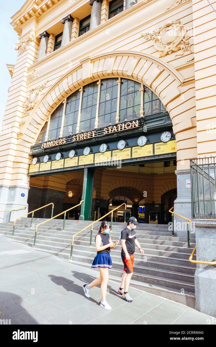 Ruhige Straßen In Melbourne Während Der Coronavirus-Pandemie Stockfoto