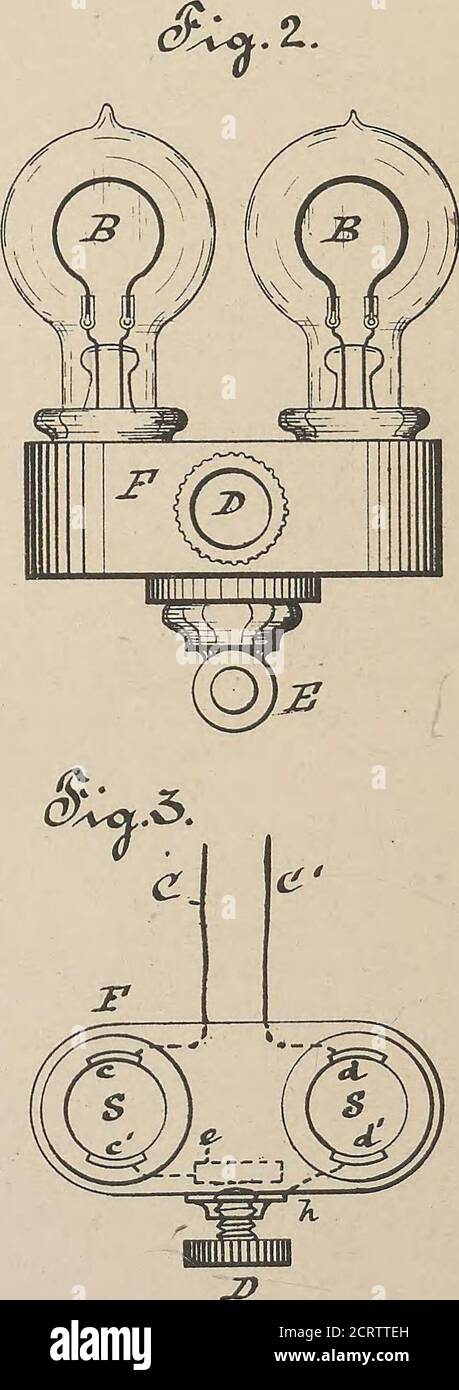 Sammlung Von Us-Patenten, Die Thomas A. Edison, 1869-1884 Erteilt Wurden.  N. Peters, Fotolithograph, United States Patent Office, Thomas A. Edison,  Menlo Park, New Jersey.elektrische Lampe. Die Spezifikation Ist Teil Des  Patentes